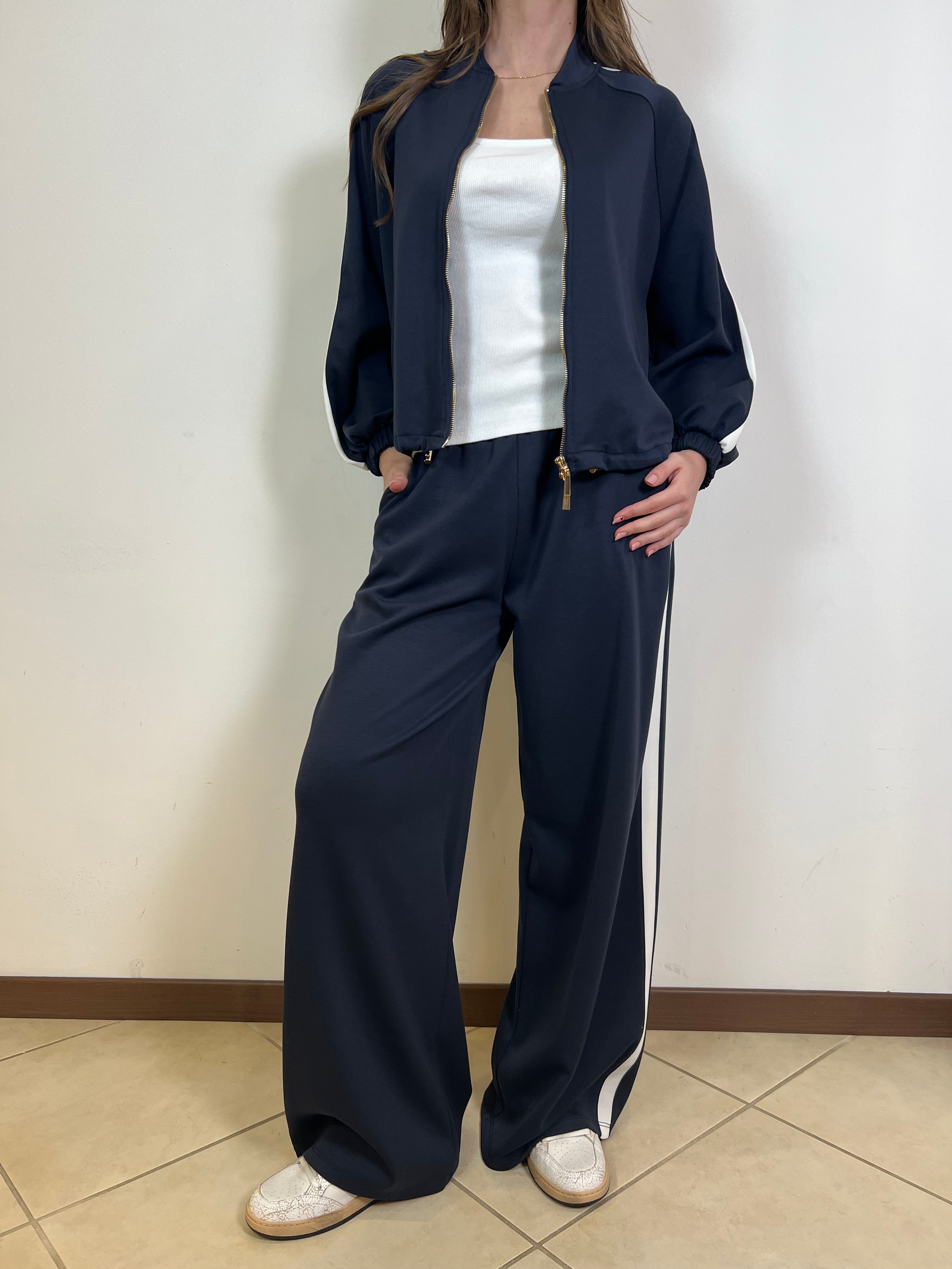 Felpa zip bande laterali - Haveone