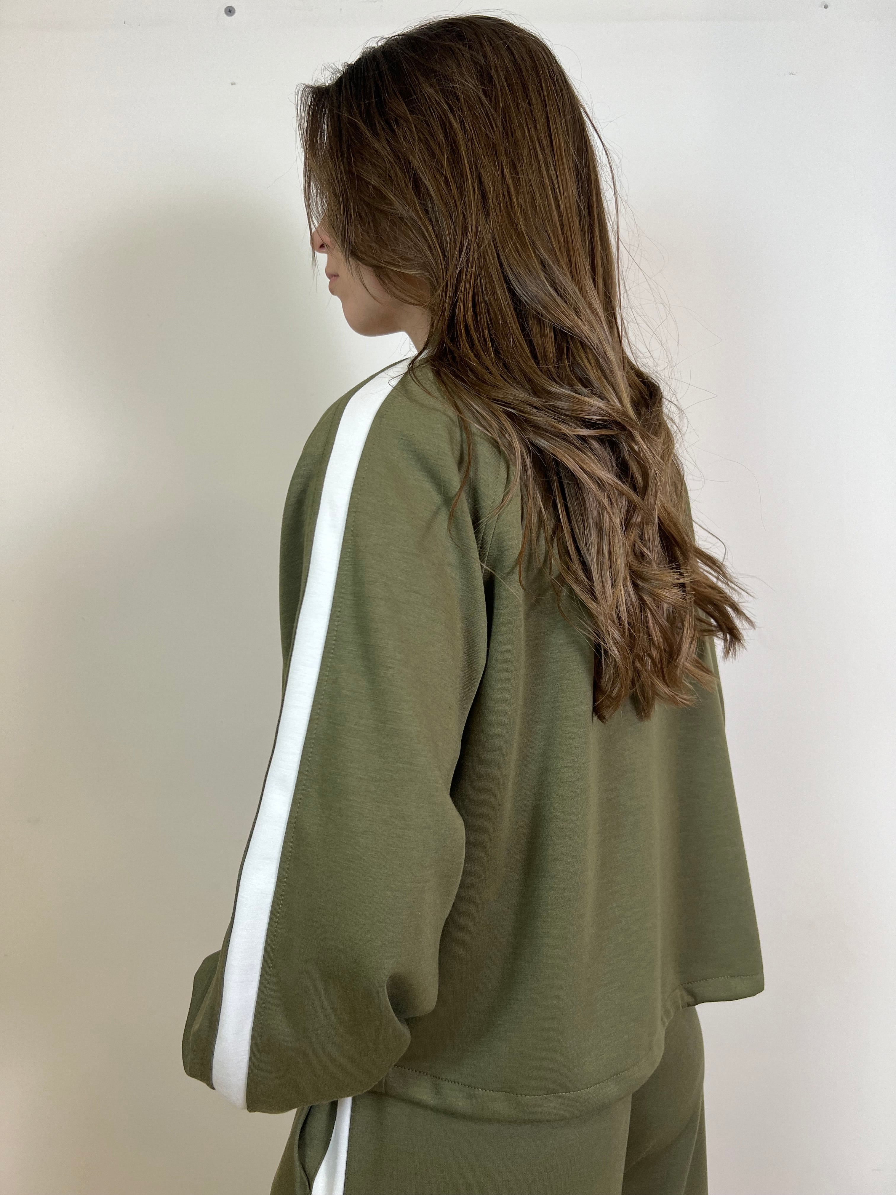 Felpa zip bande laterali - Haveone