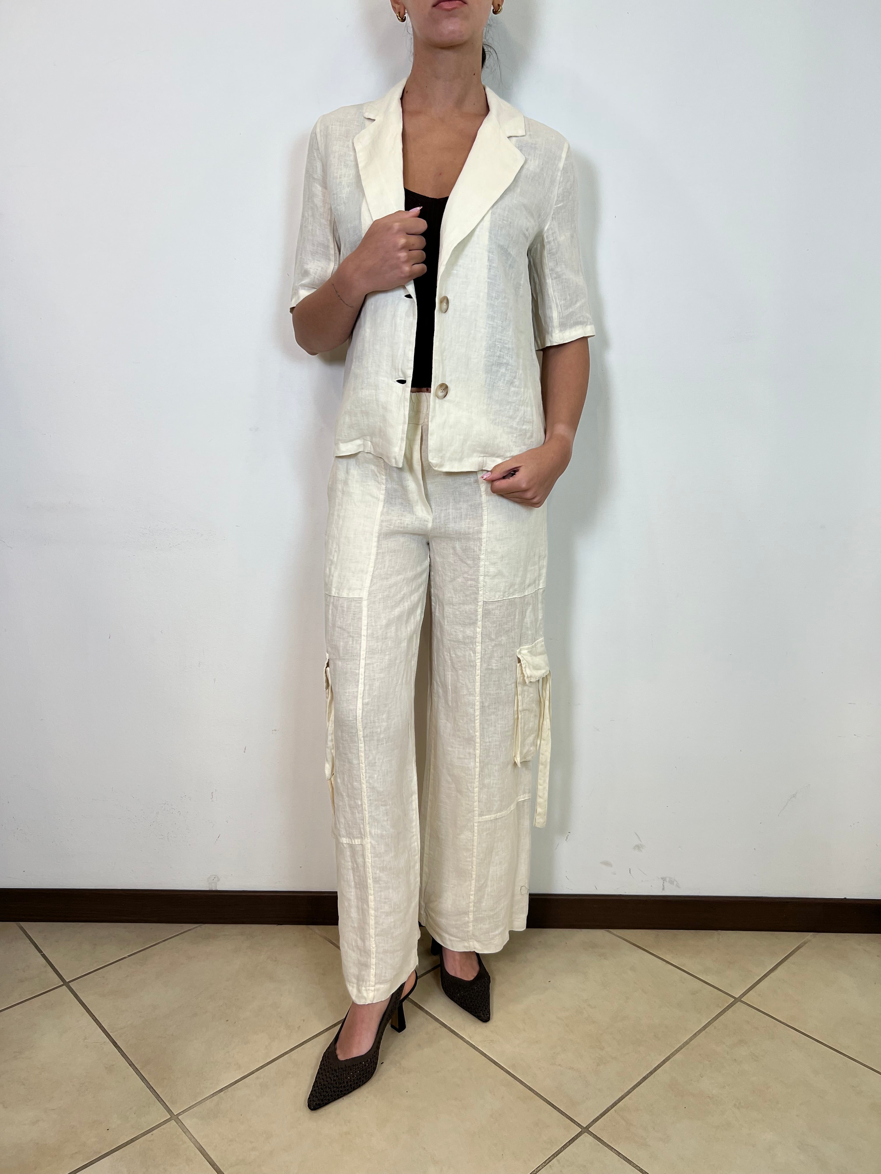 Giacca mezza manica lino - Haveone