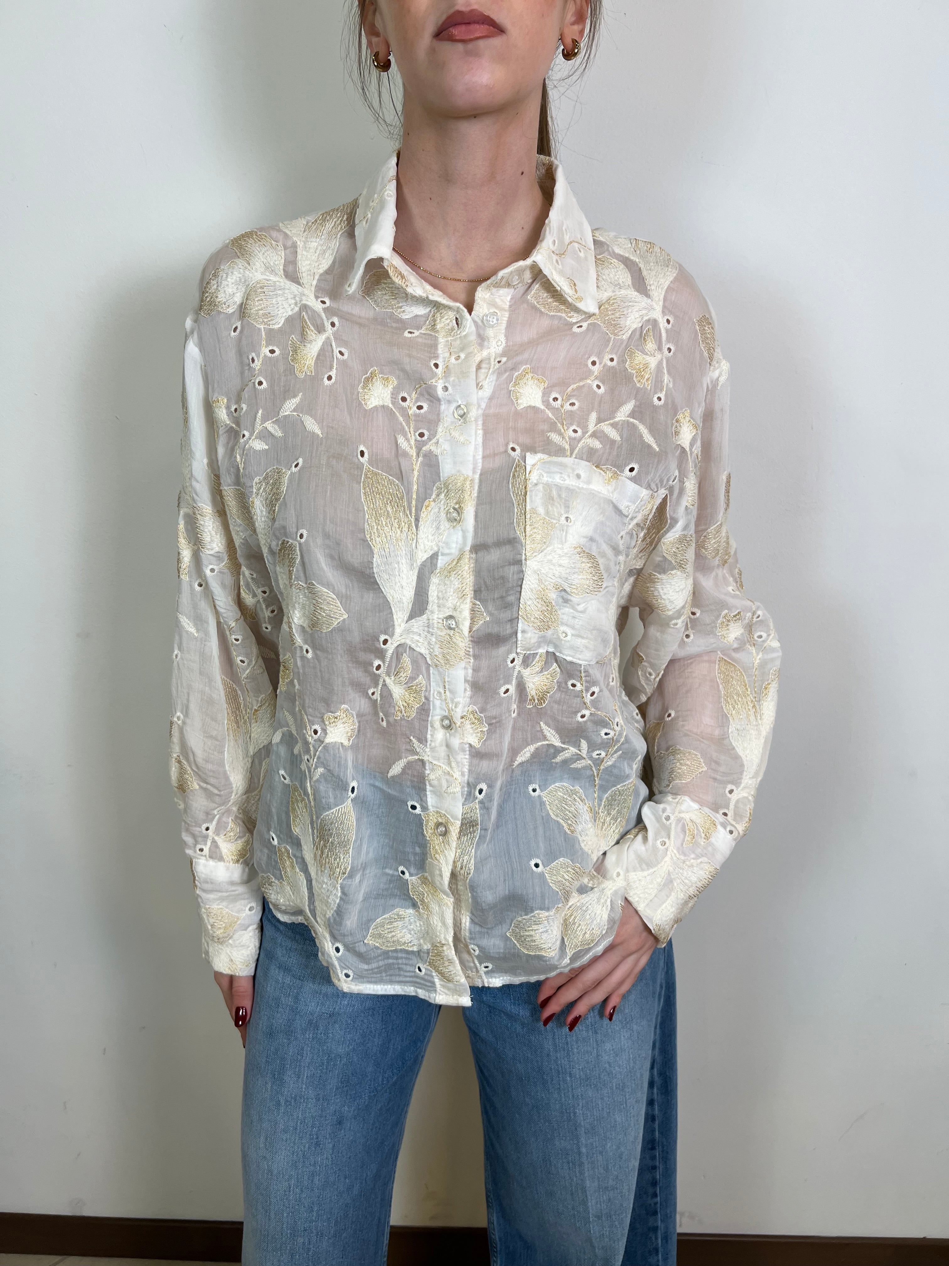 Camicia ricami lurex - Haveone