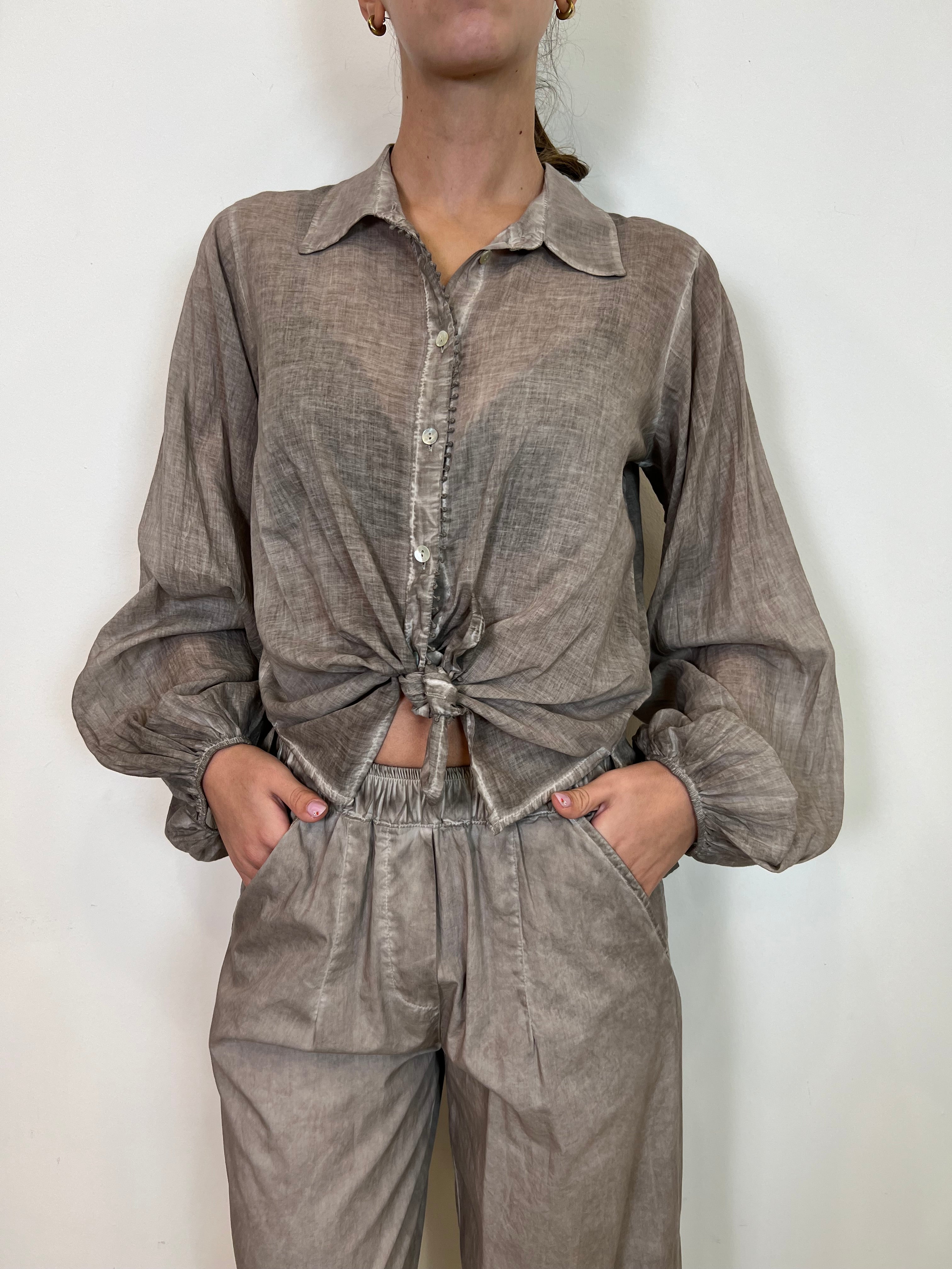 Camicia mussola passamaneria stone - Haveone