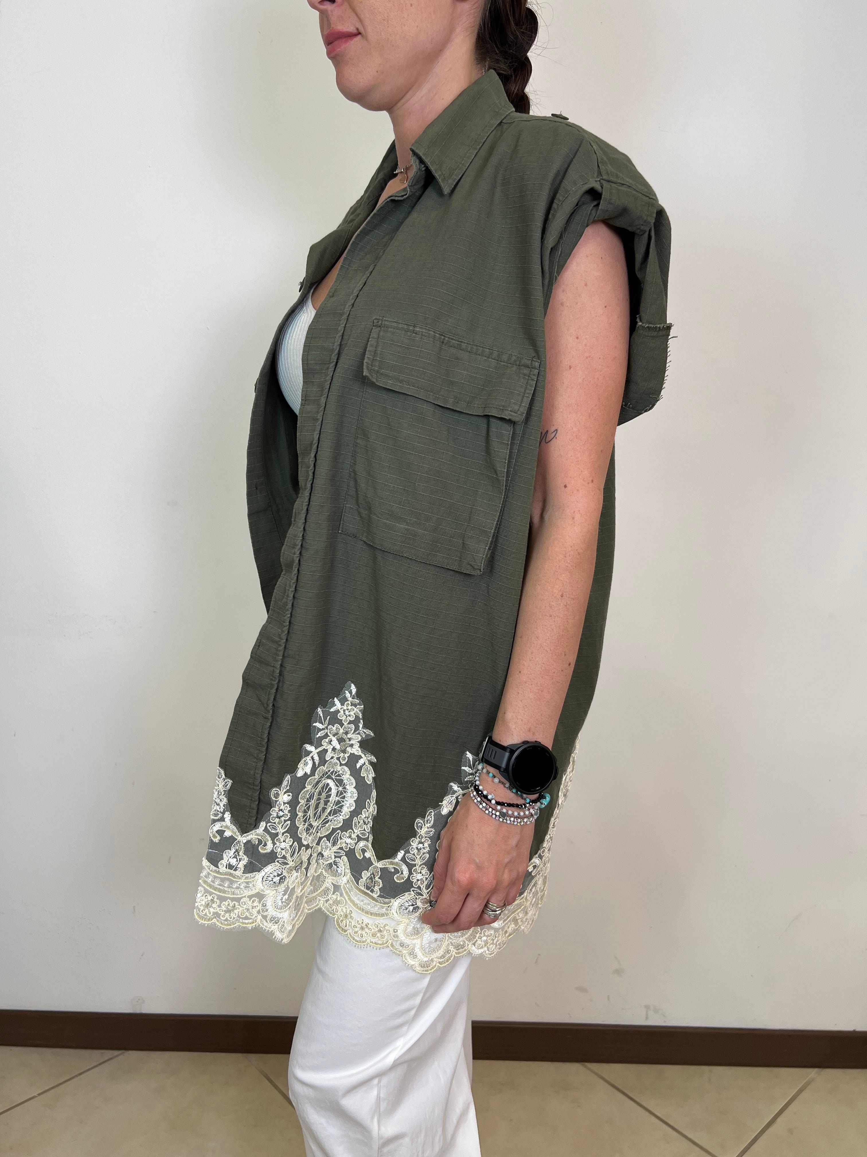 Gilet fondo pizzo - Haveone