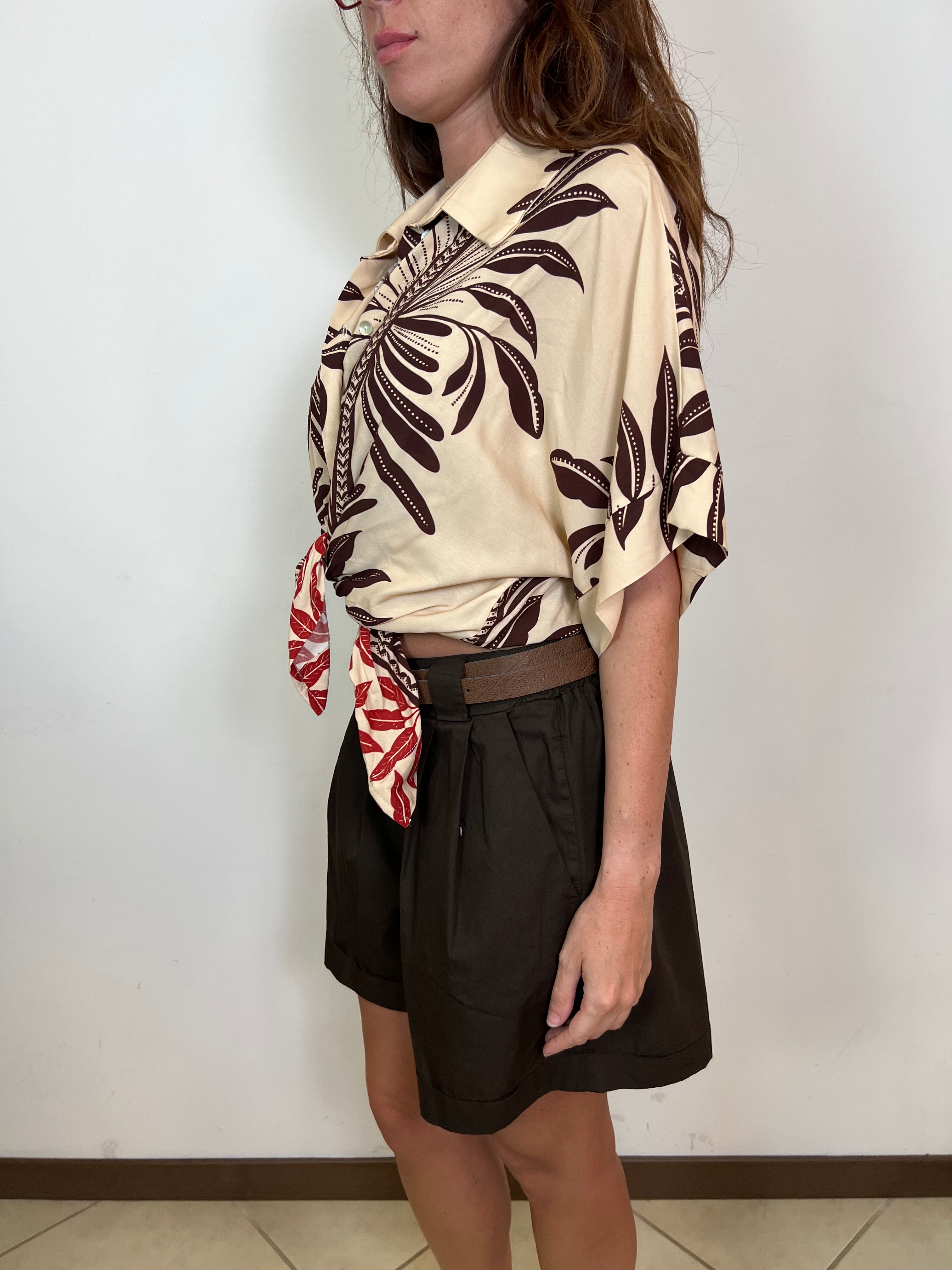 Camicia fantasia beige moro - Haveone