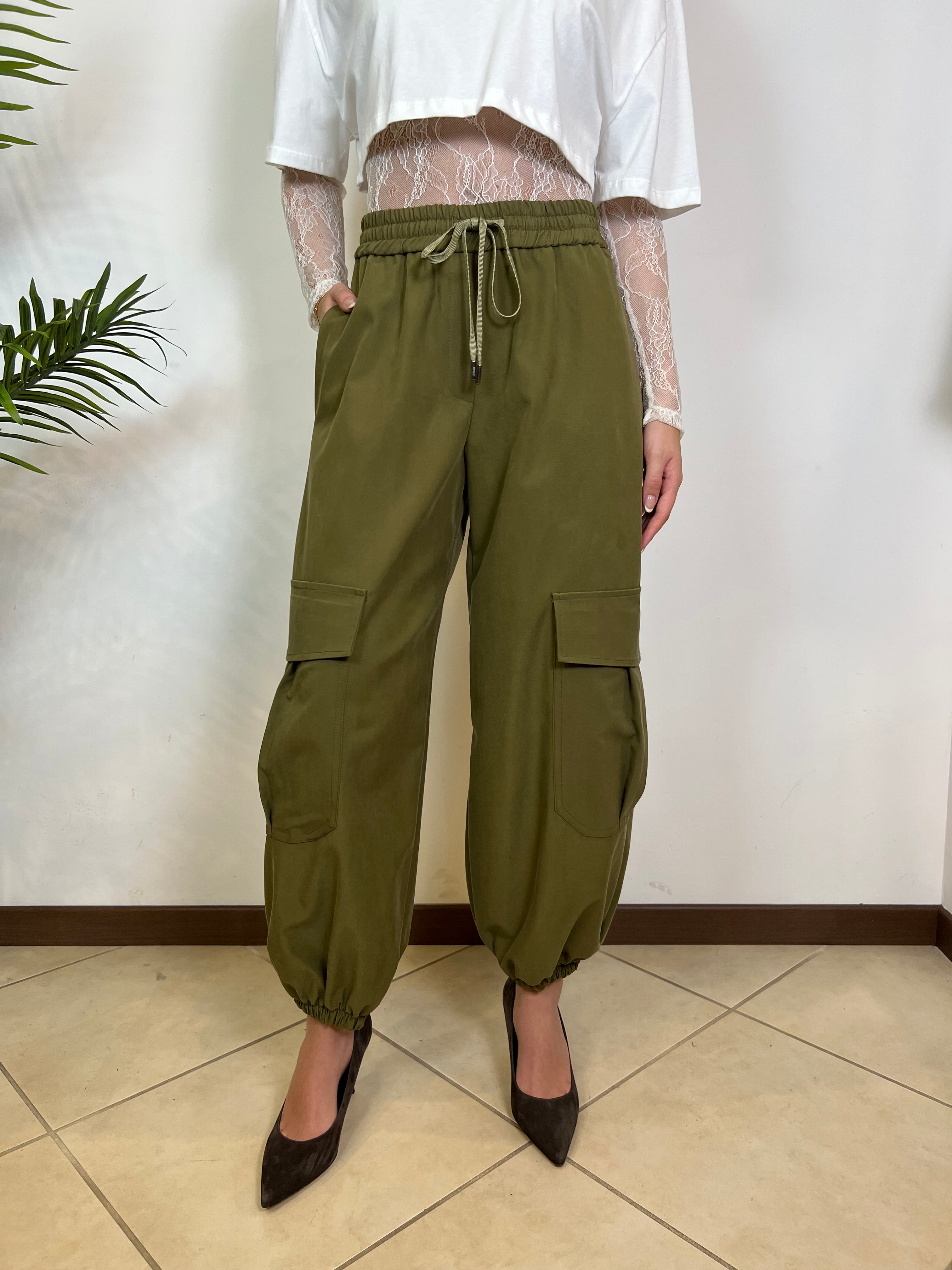 Pantalone cargo elastico - Haveone