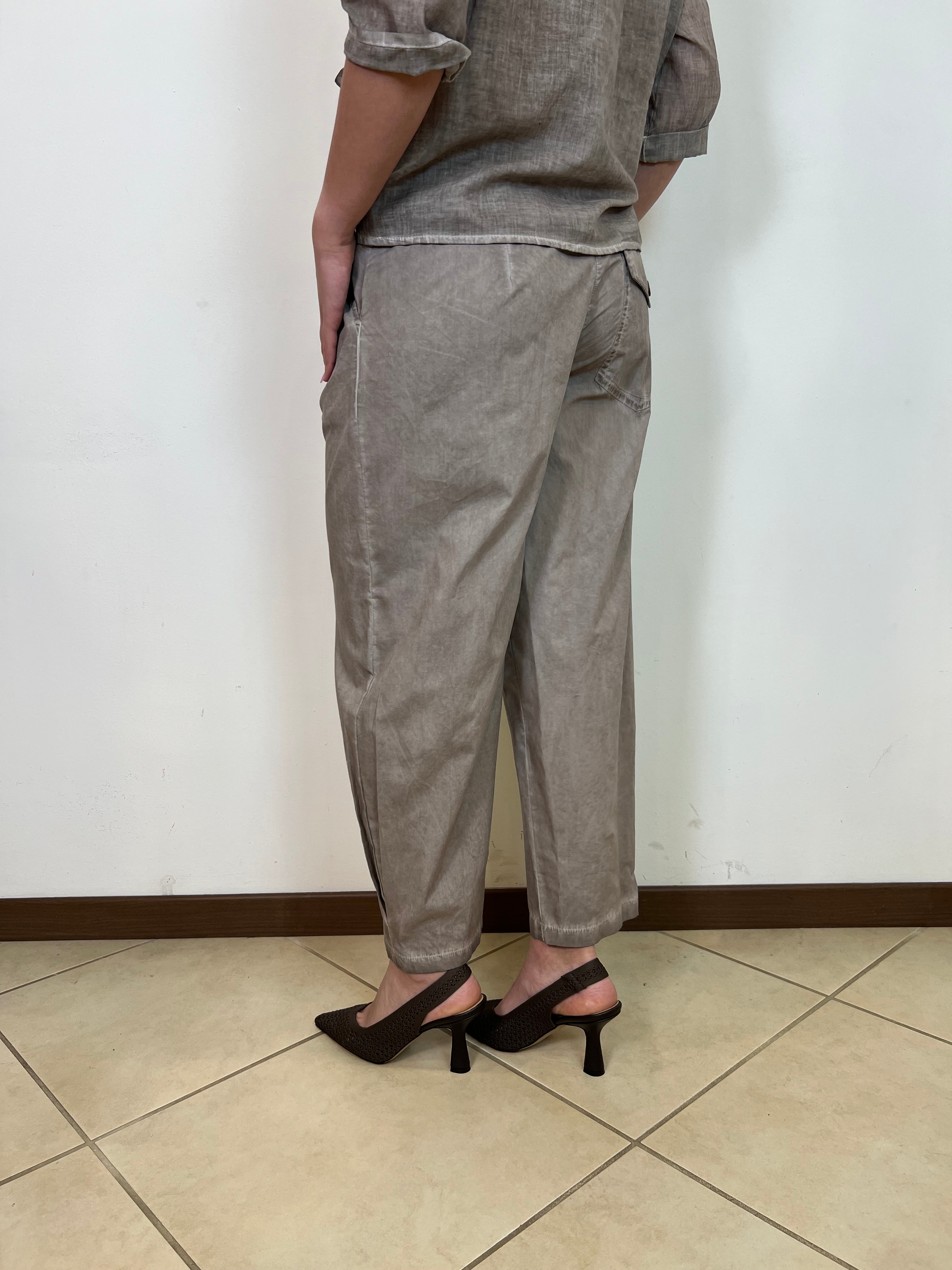 Pantalone stone tasca dietro elastico - Haveone