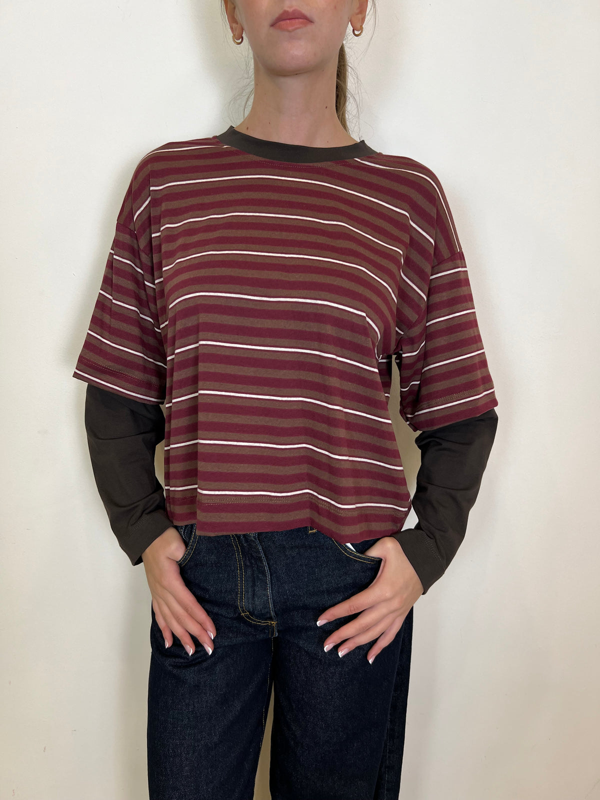 Maglia con t-shirt righe - Haveone