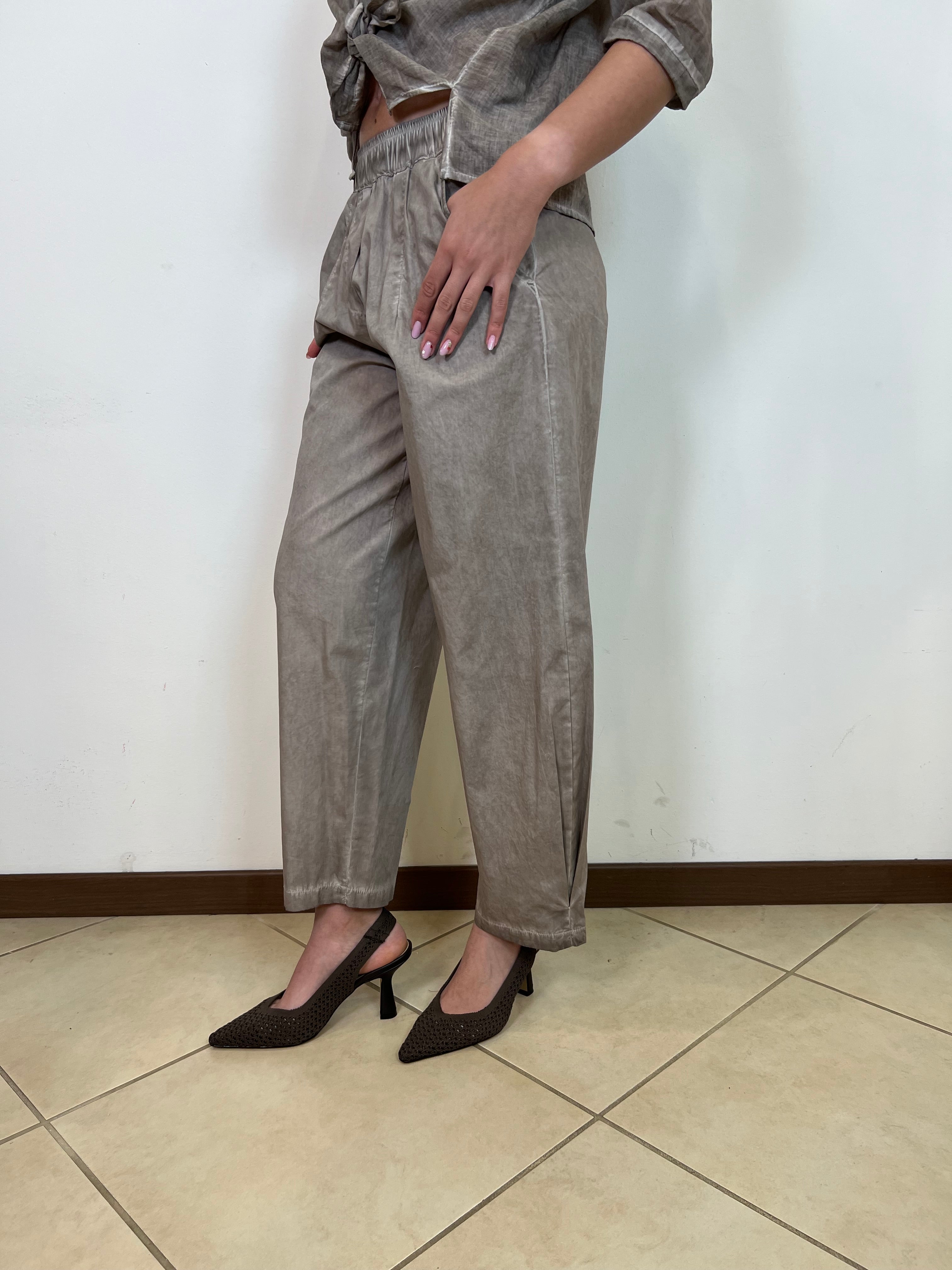Pantalone stone tasca dietro elastico - Haveone