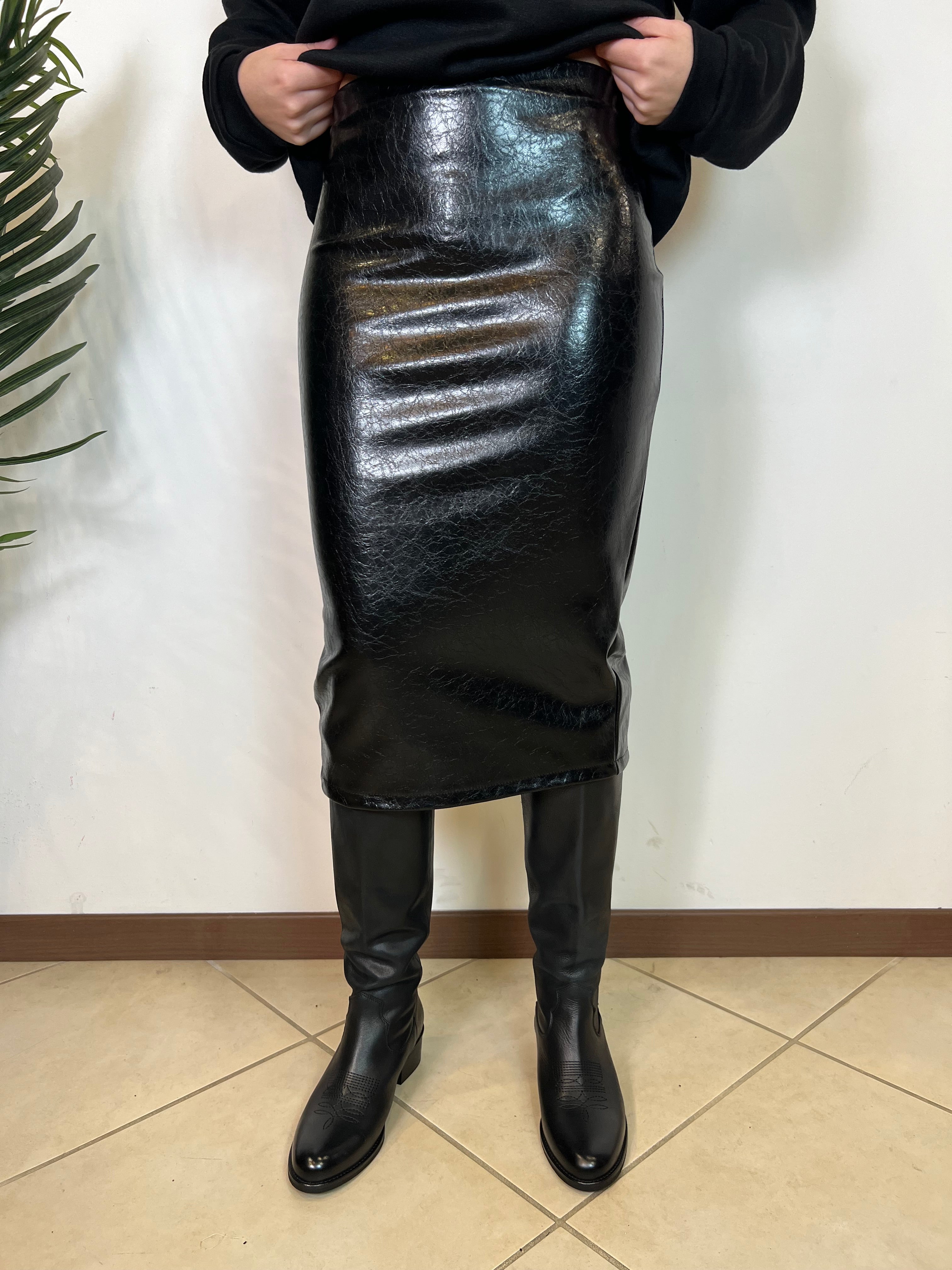 Longuette pelle invecchiata - Haveone