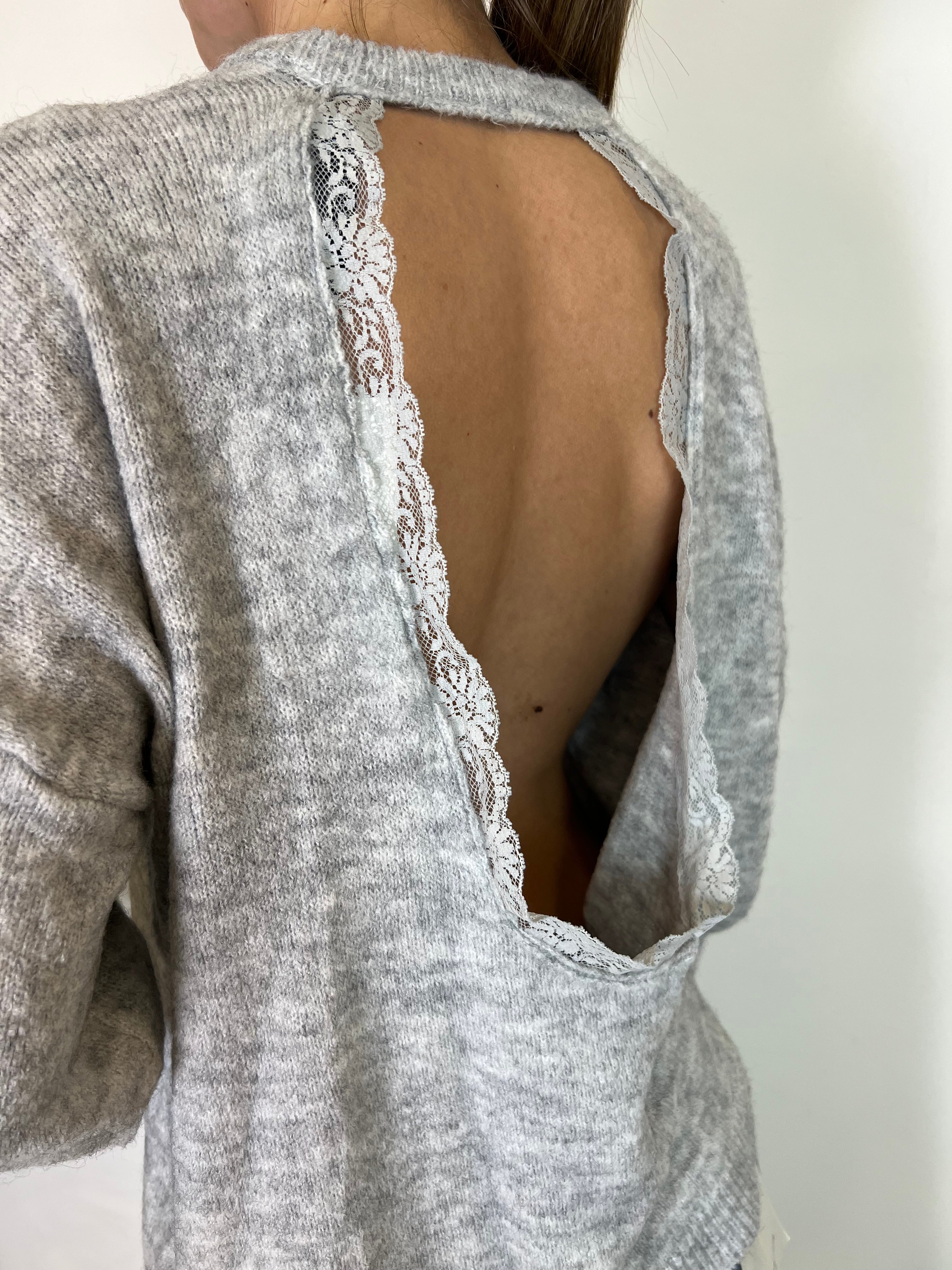 Maglia oblò pizzo dietro - Haveone