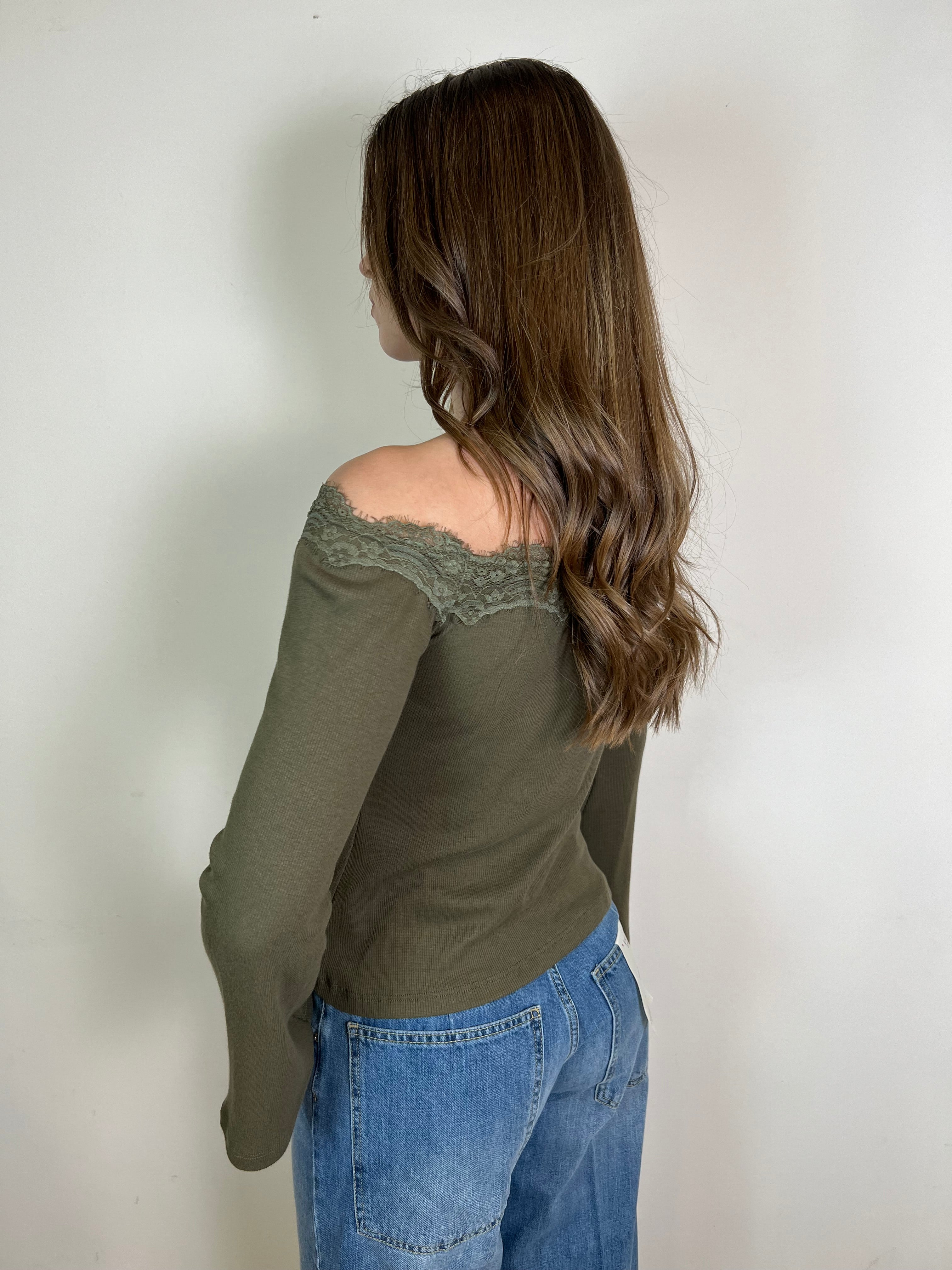 Maglia costina shiffer pizzo - Haveone