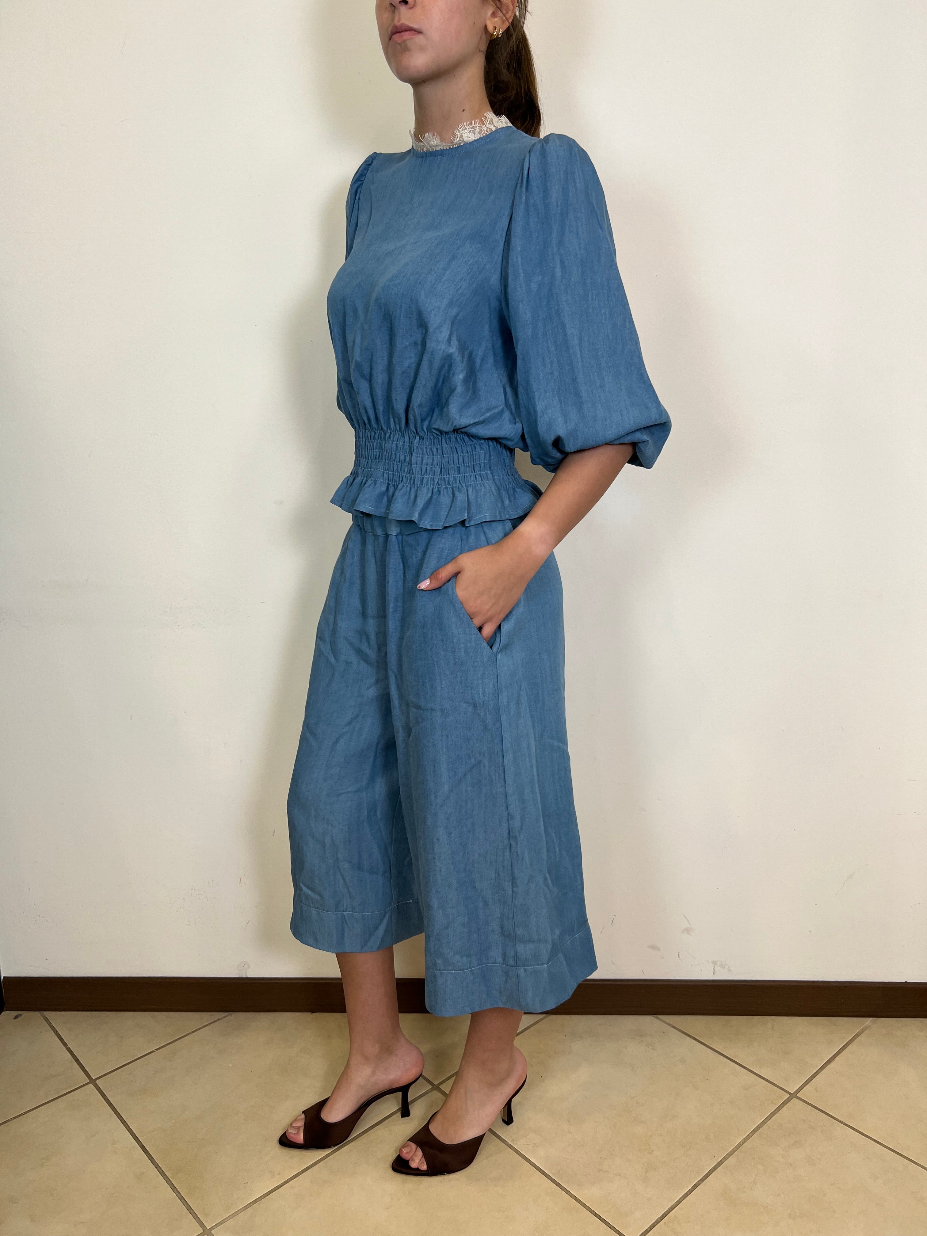 Pantalone bermuda chambray - Tensione In