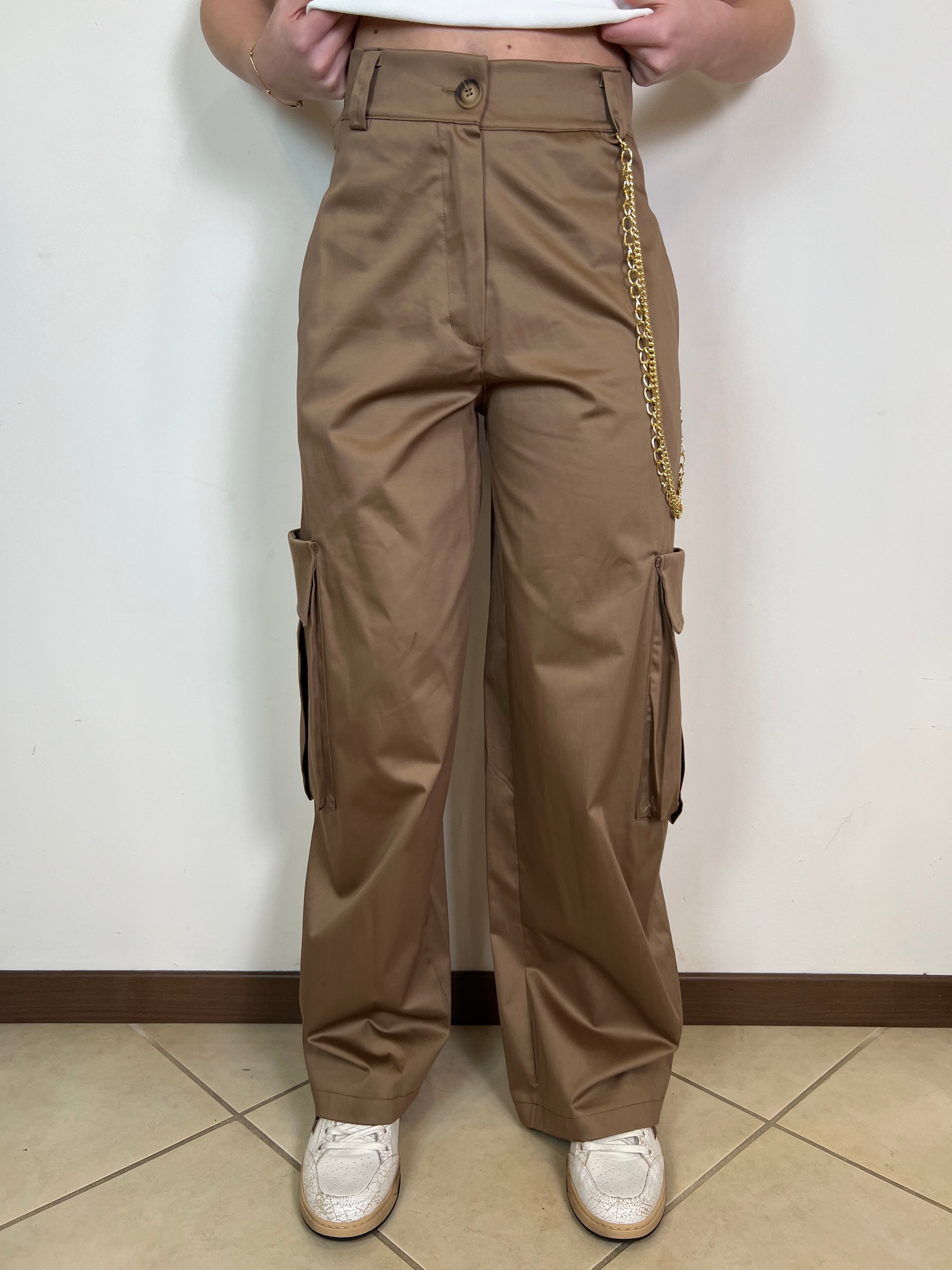 Pantalone cargo con catena - Haveone