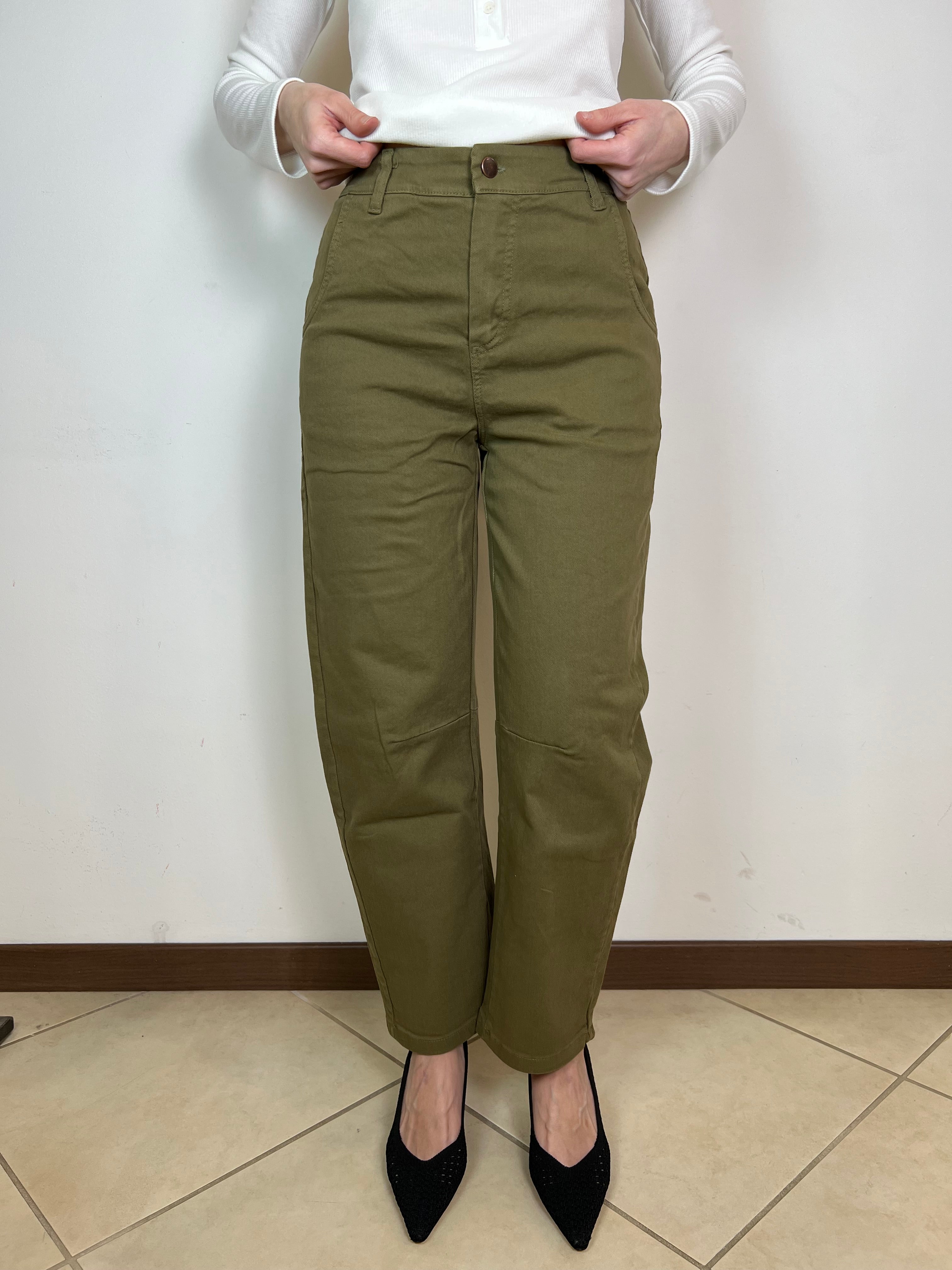 Pantalone barrel elastico dietro - Kontatto