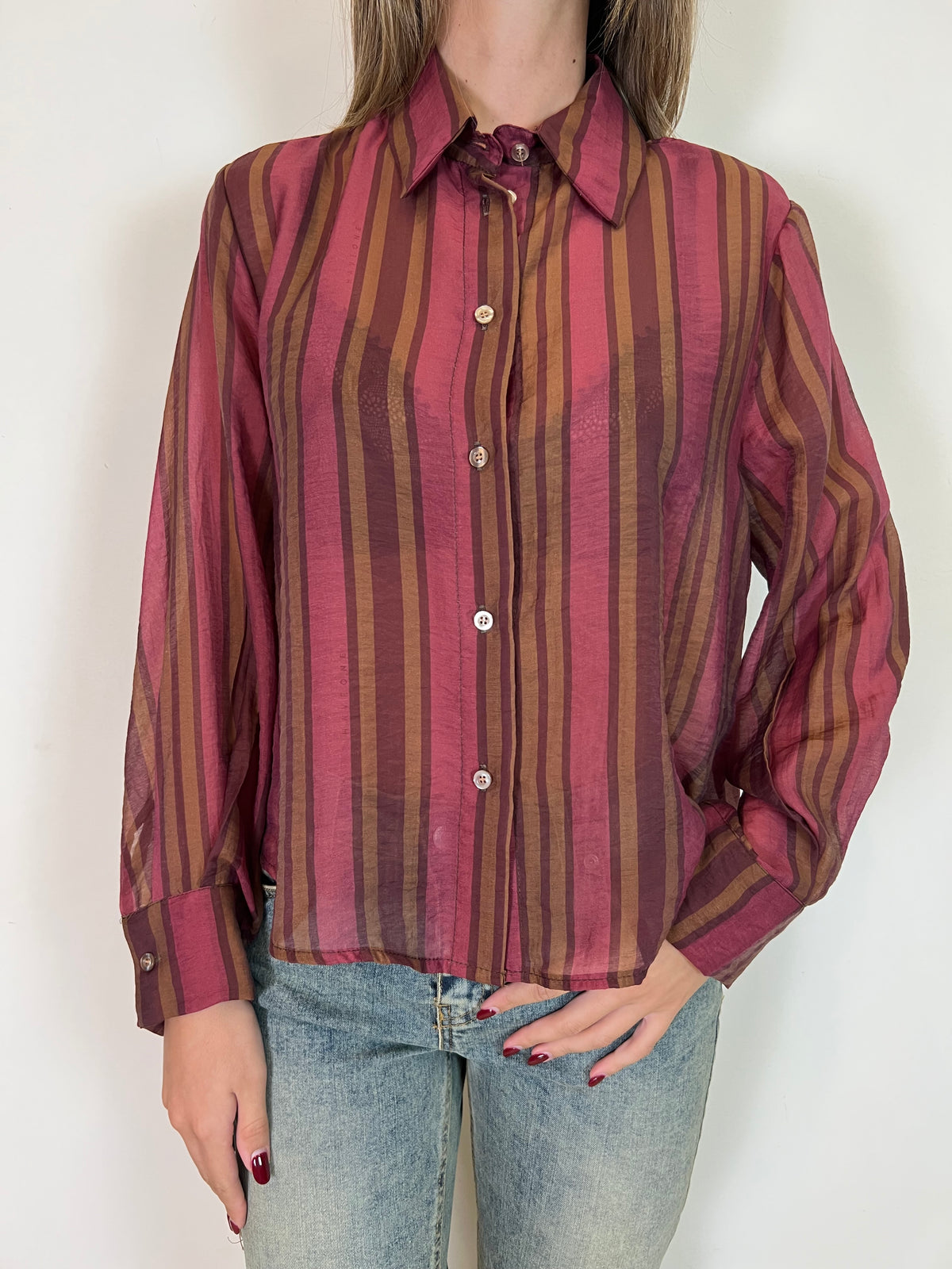 Camicia colletto "Nomad" bordeaux - Haveone