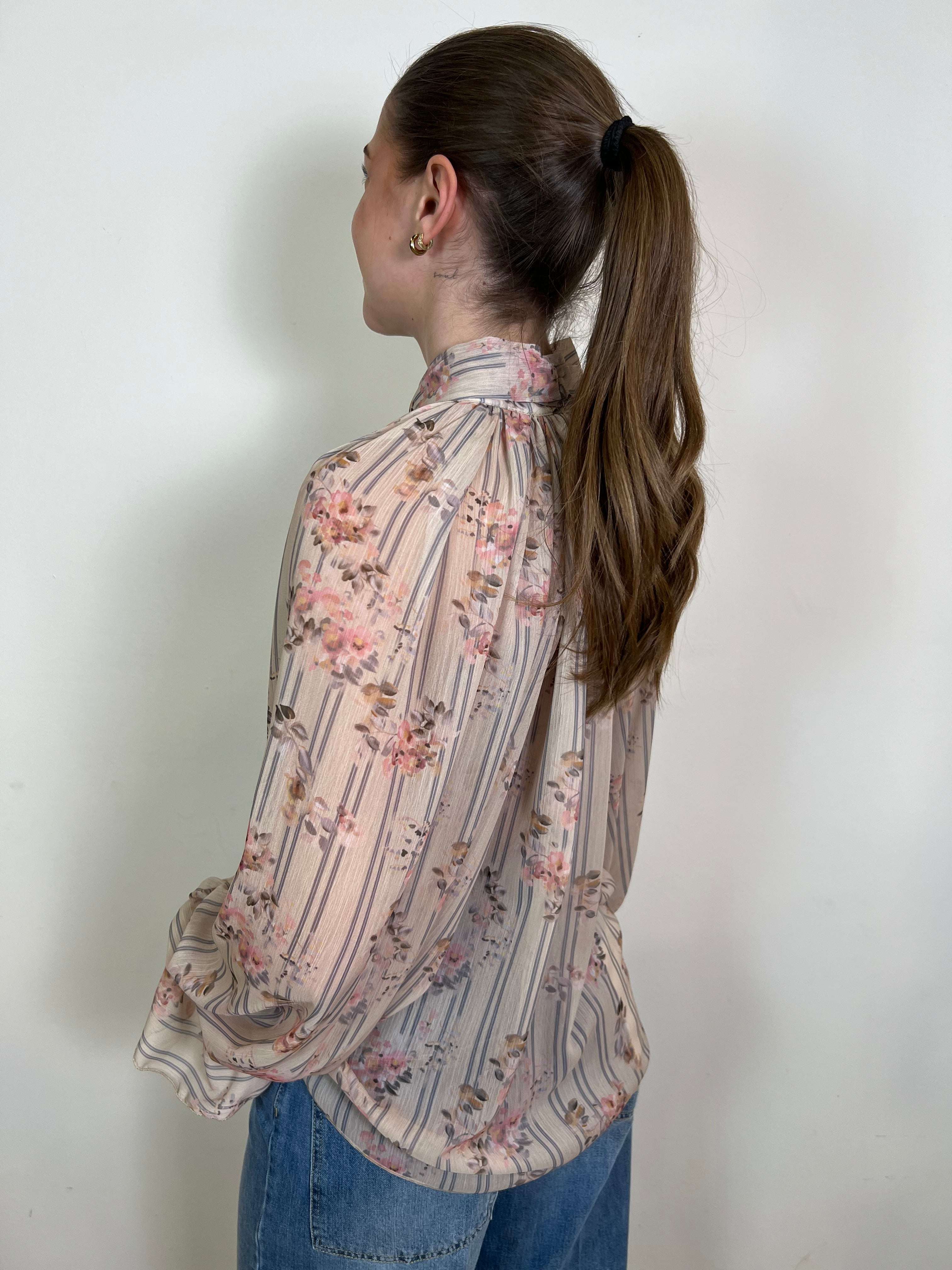 Camicia fiori con fiocco - Haveone