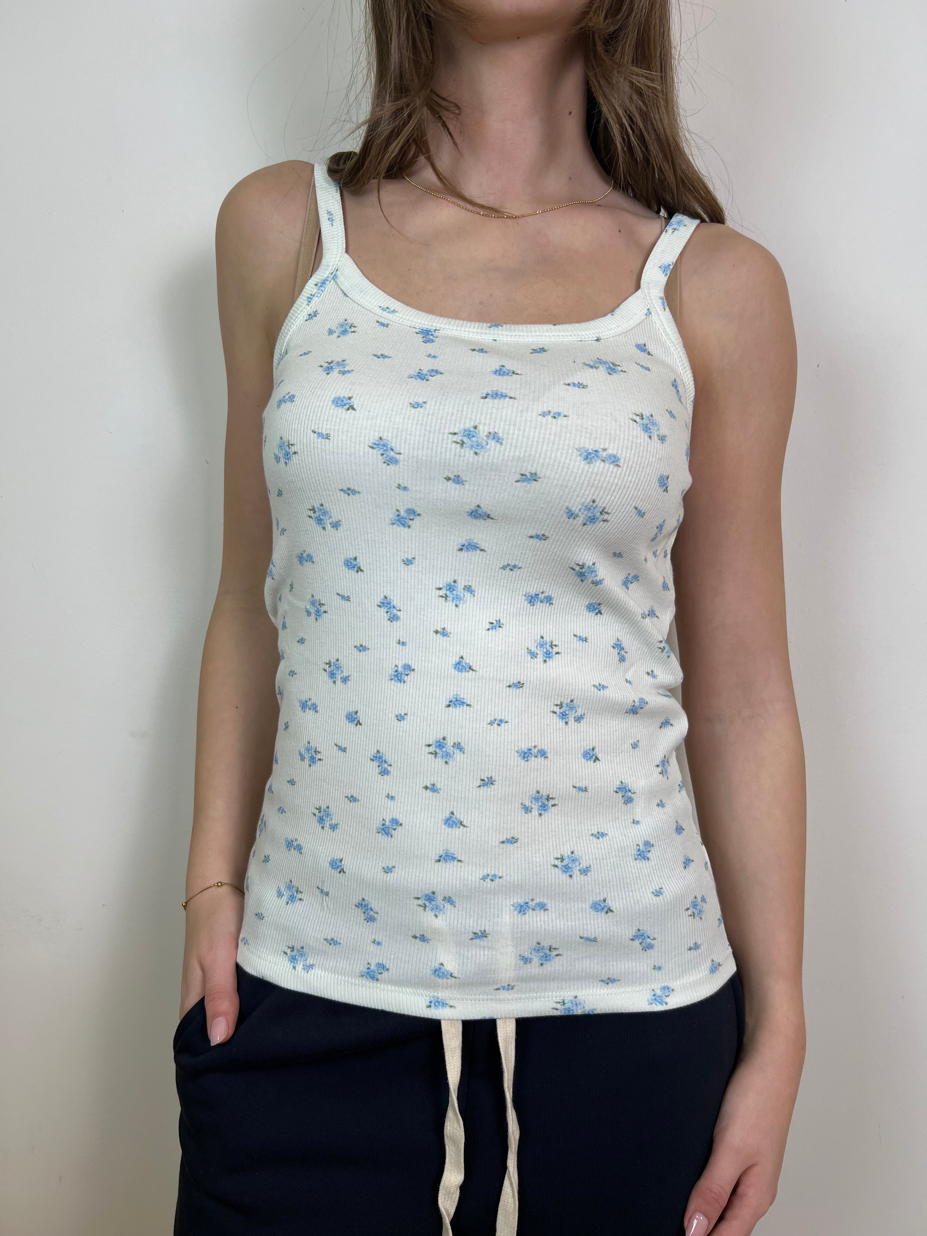 Canotta scollo quadro fiorellini - Vicolo