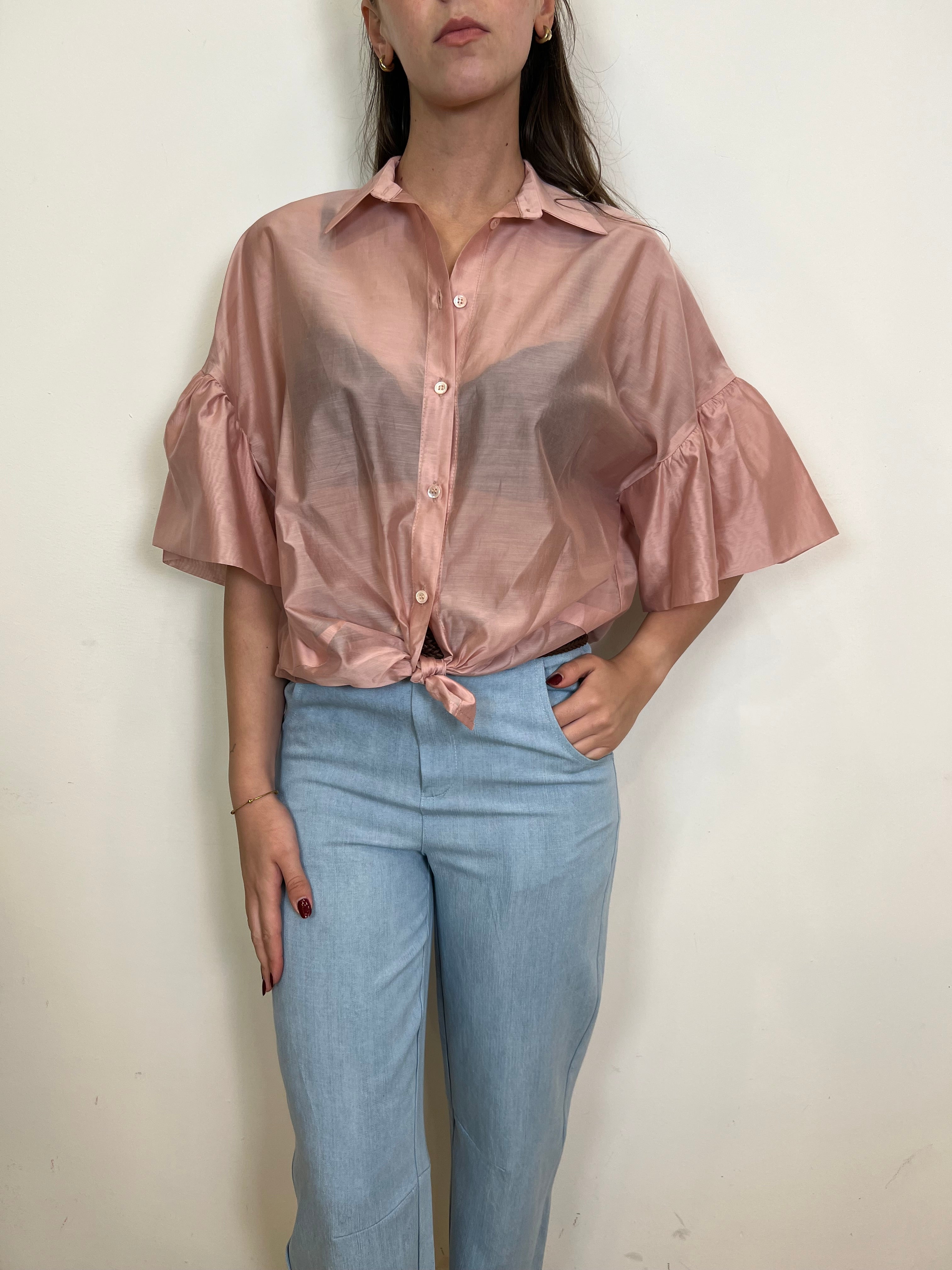 Camicia manica corta con volant - Vicolo