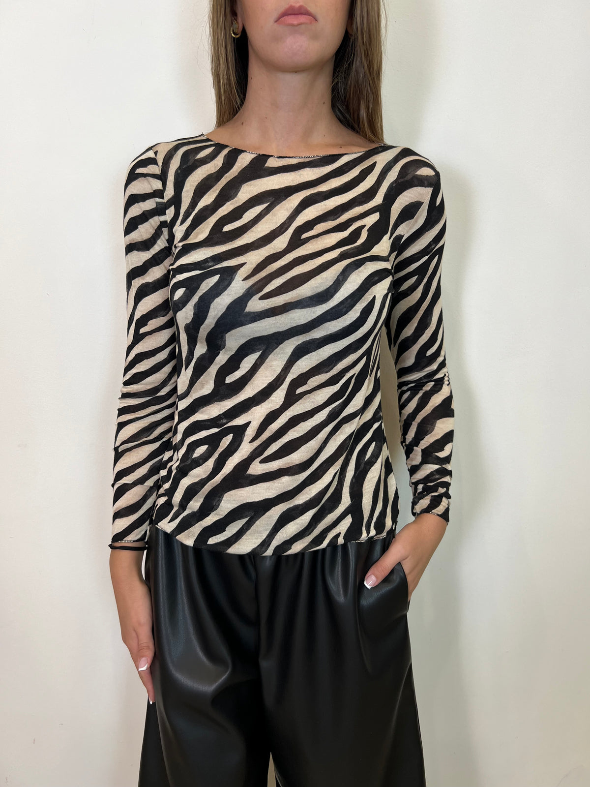 Cashmiretta scollo barca zebra - Haveone