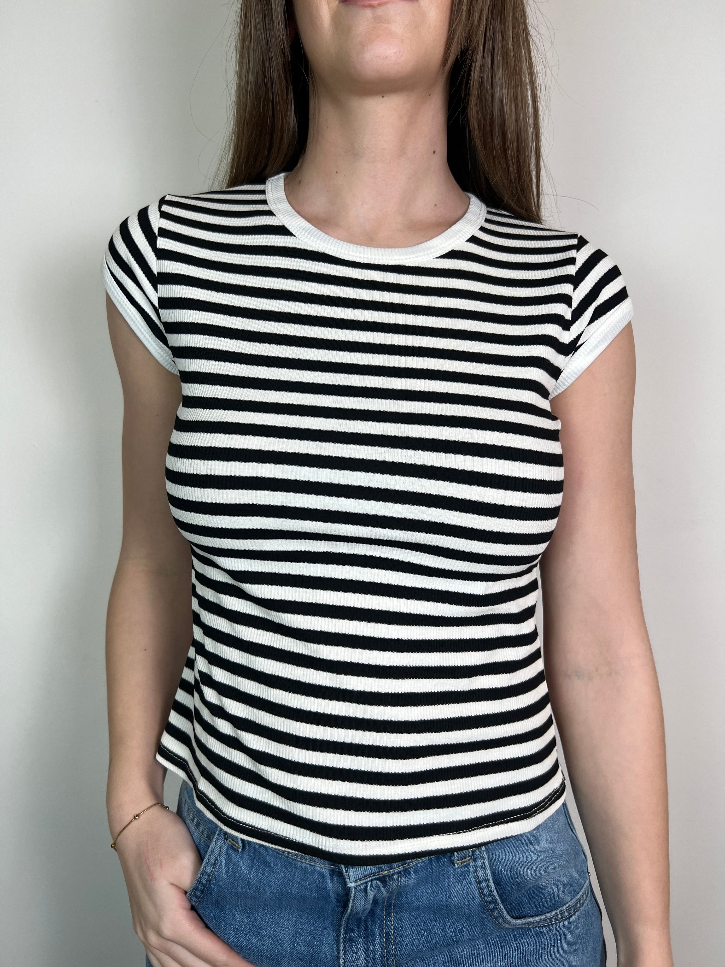 T-shirt costina righe - Tensione In