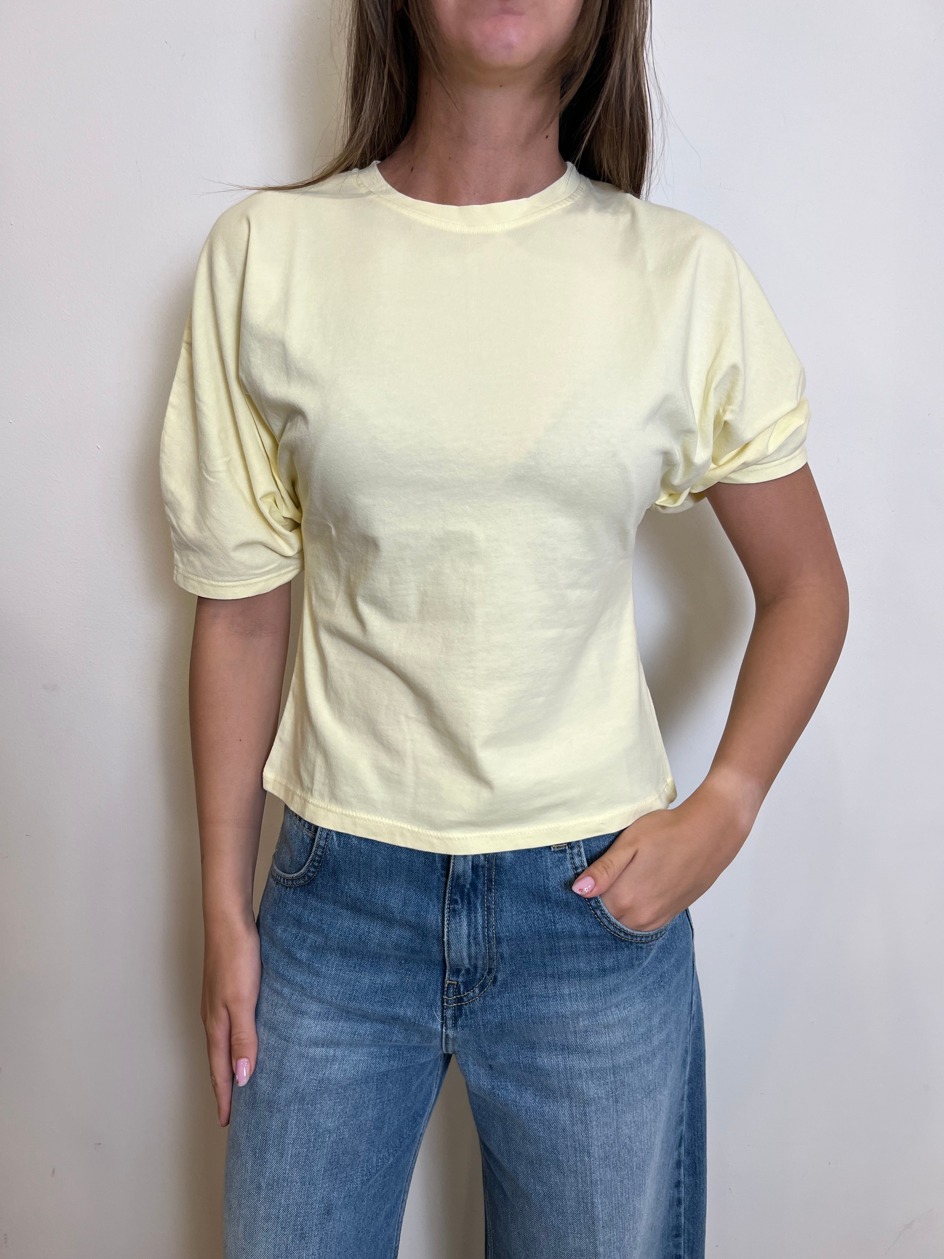T-shirt avvitata manica sbuffetto - Haveone