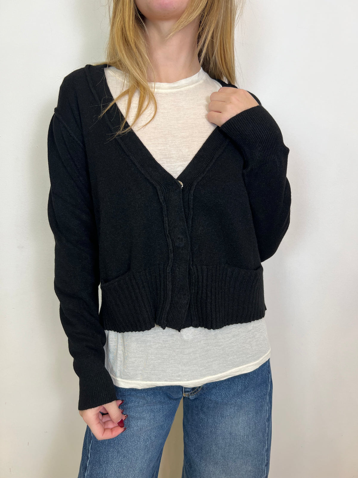 Cardigan corto rasato - Haveone