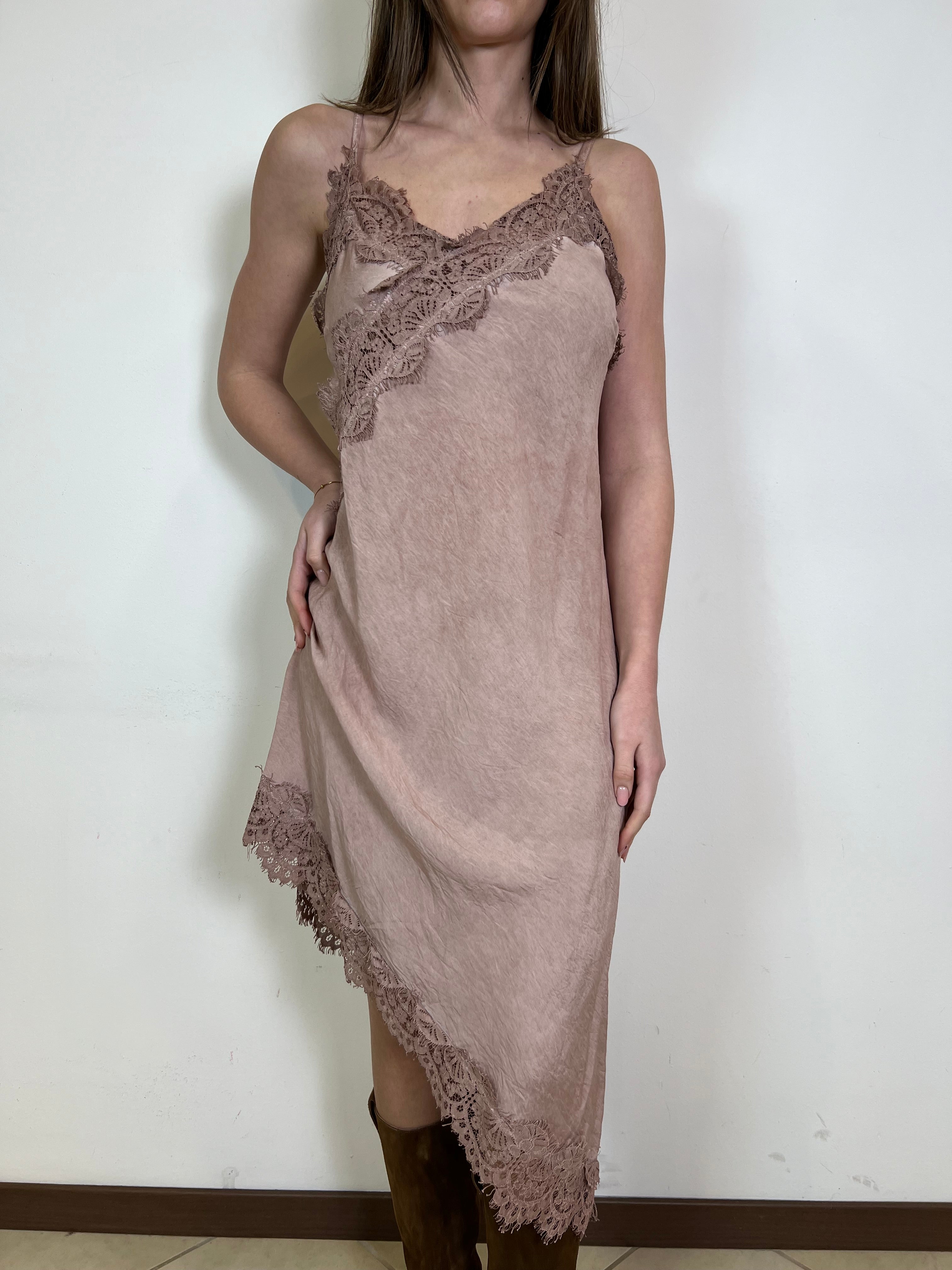 Abito asimmetrico pizzo - Haveone