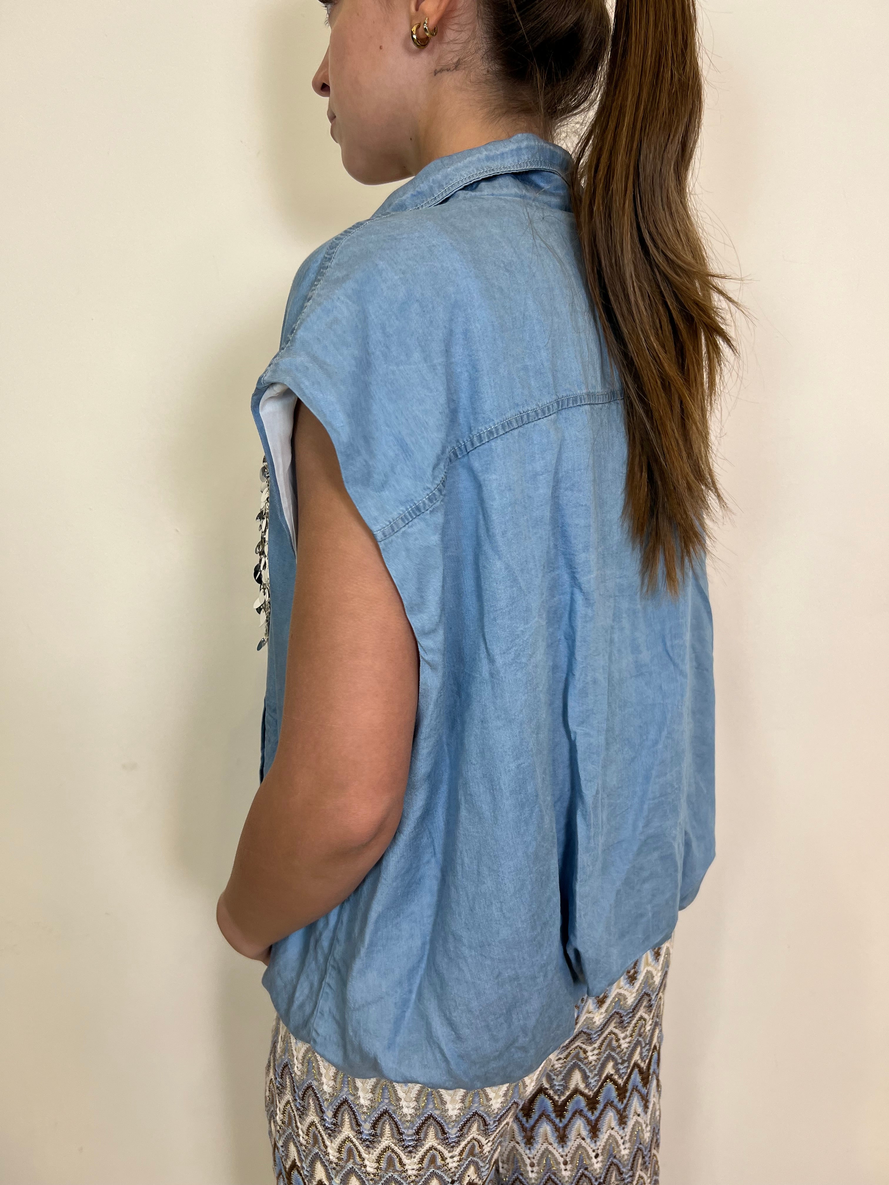 Gilet tasca paillettes - Tensione In