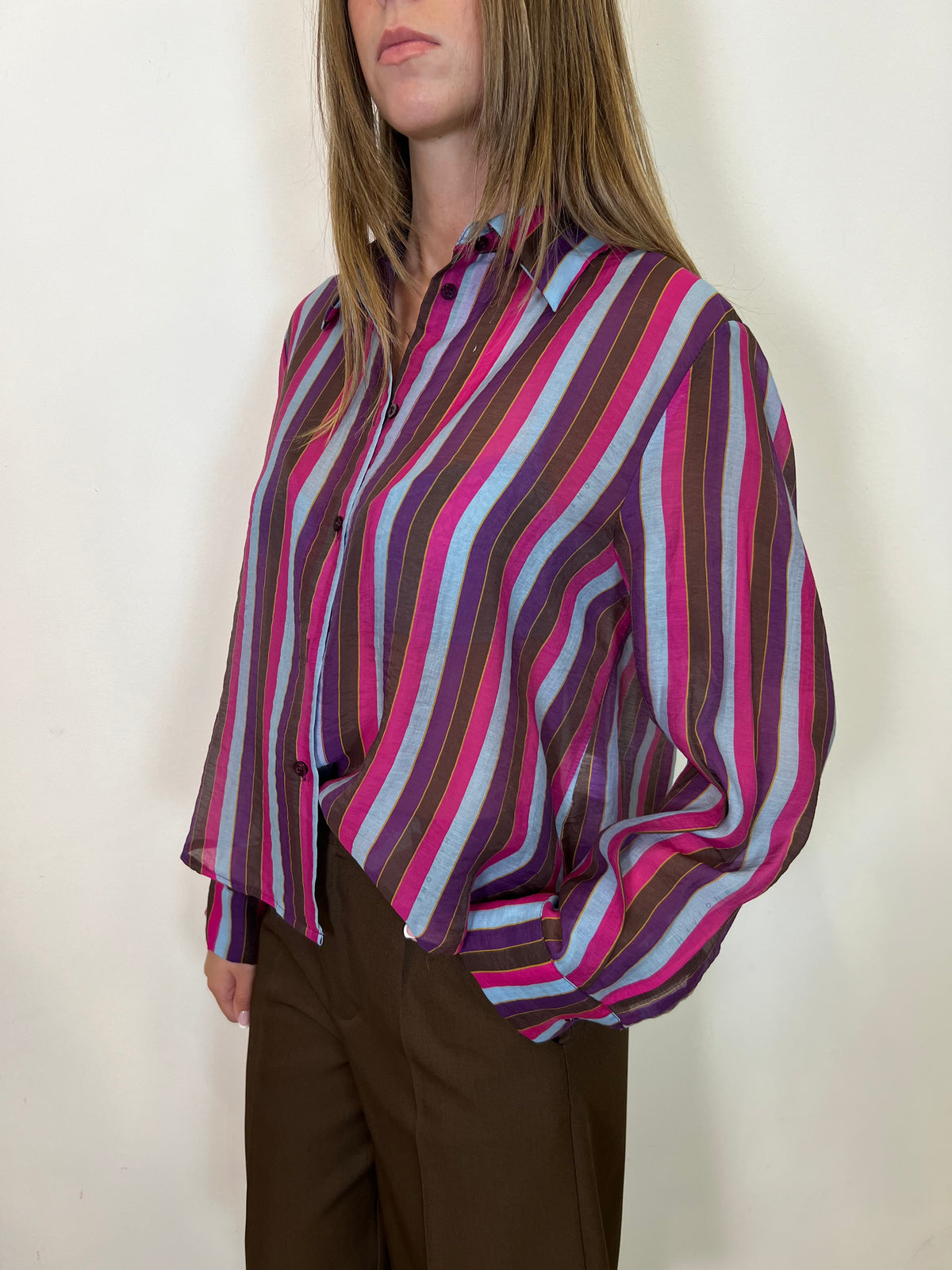 Camicia colletto “Nomad” viola - Haveone