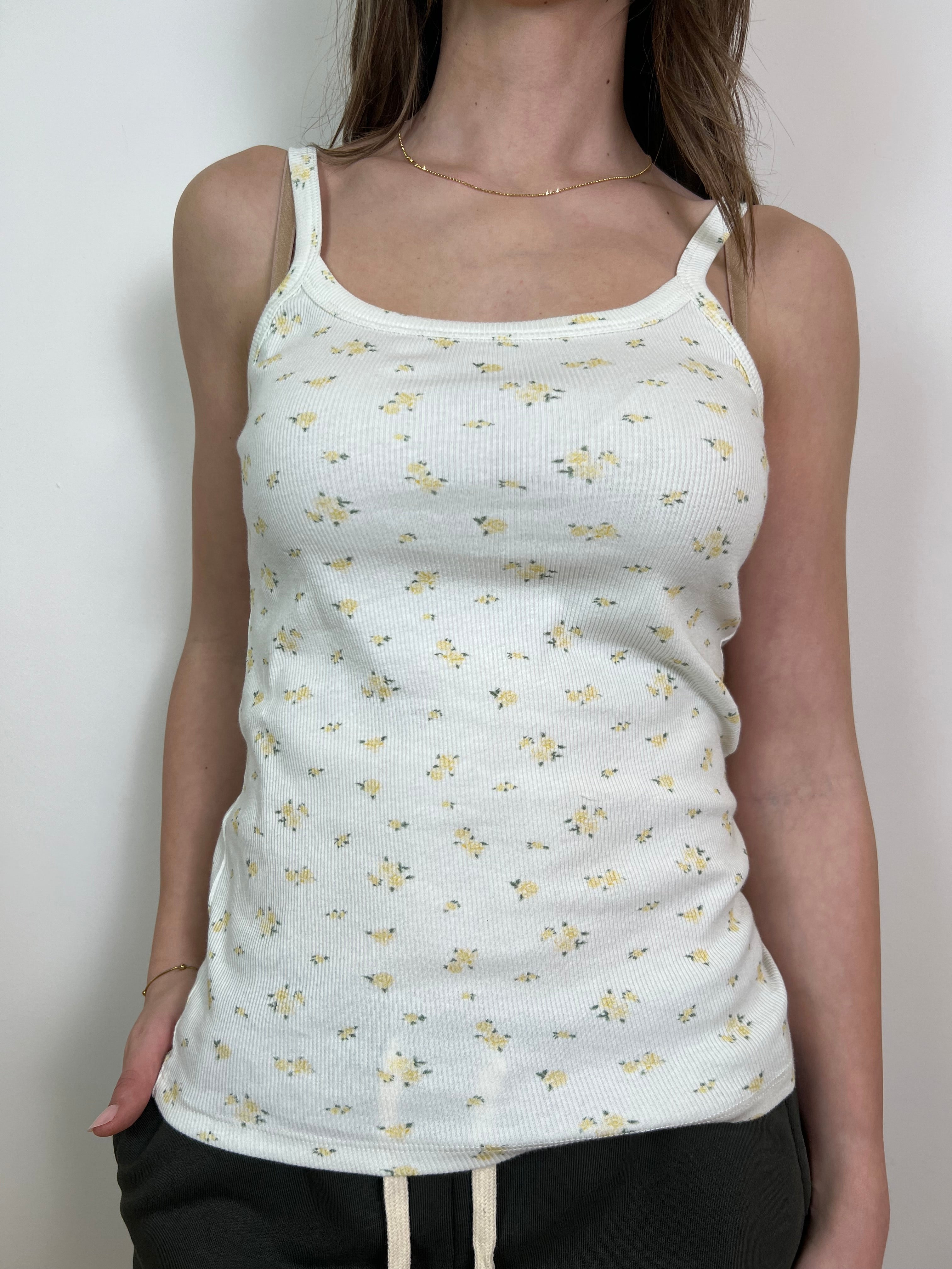 Canotta scollo quadro fiorellini - Vicolo