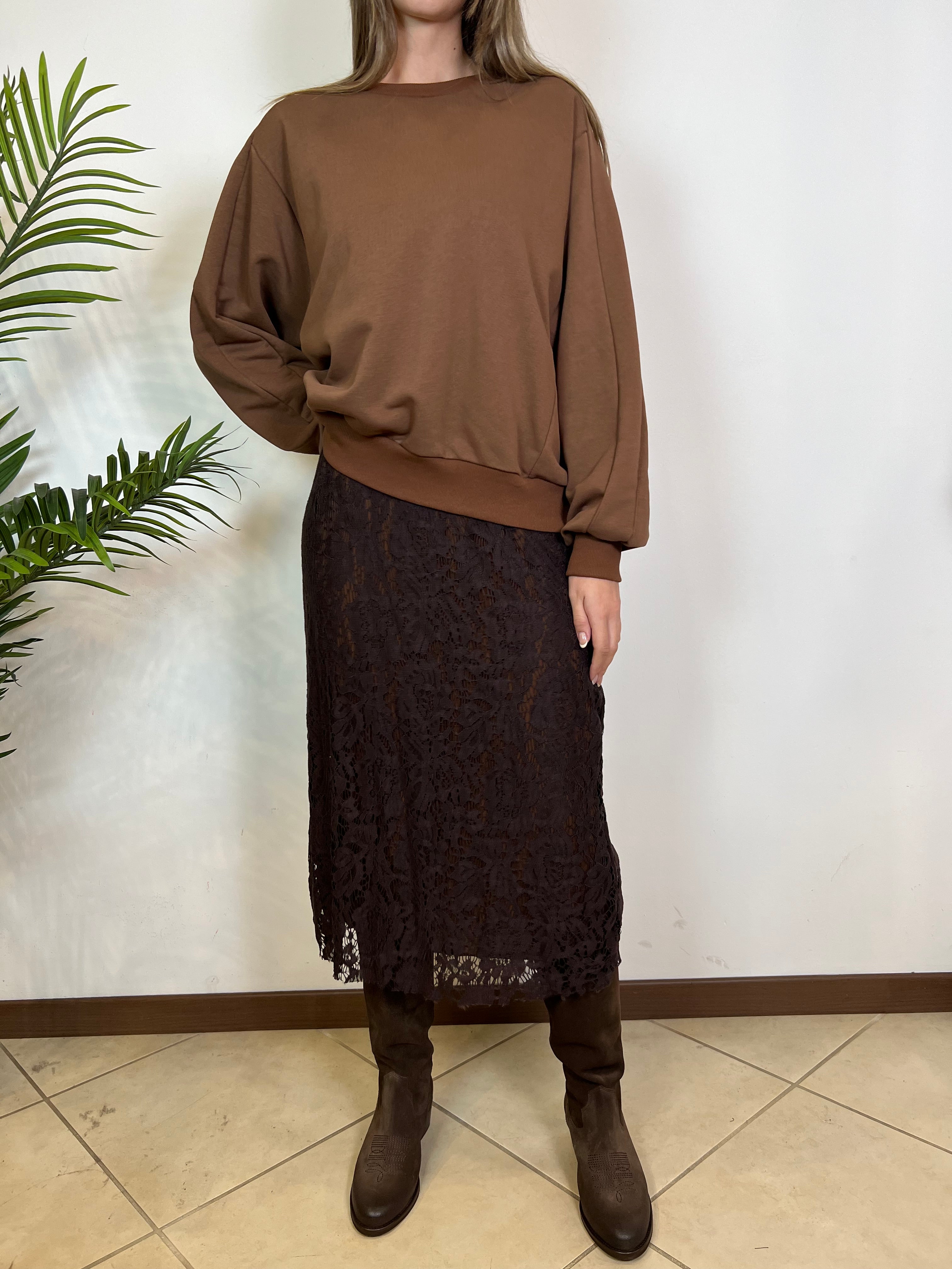 Abito felpa pizzo - Haveone