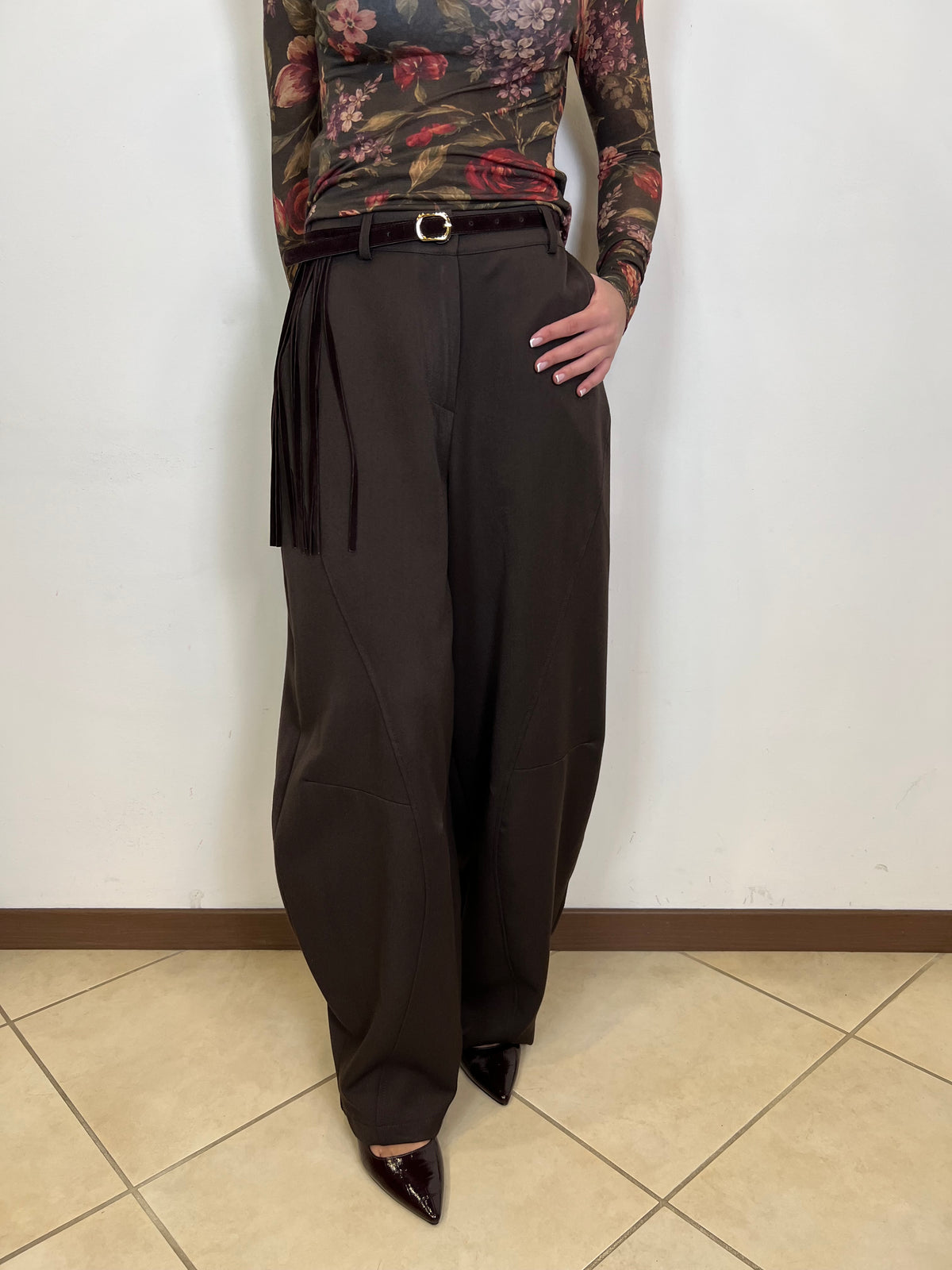 Pantalone cintura frange - Haveone