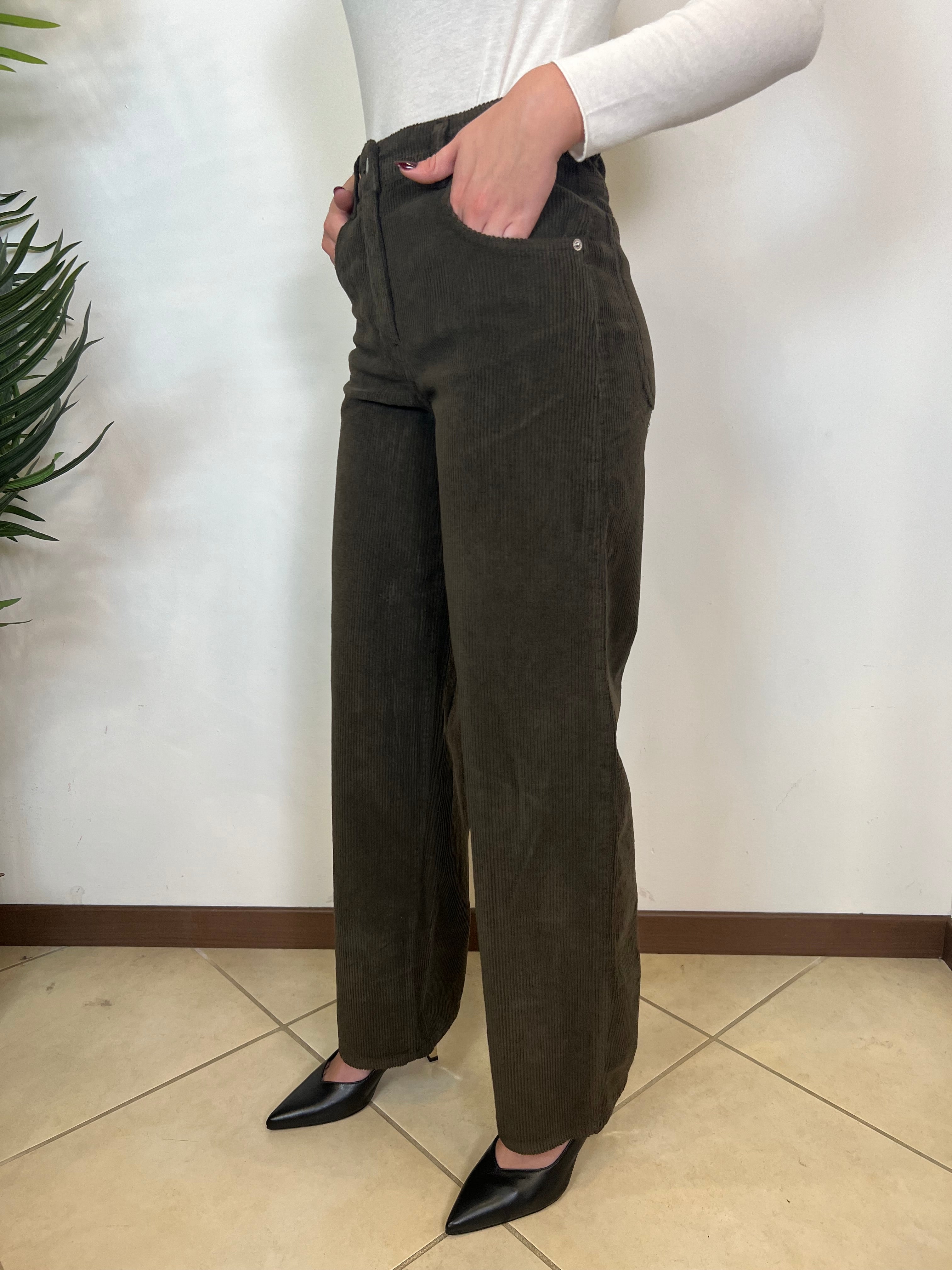 Pantalone Bella velluto mille righe - Haveone