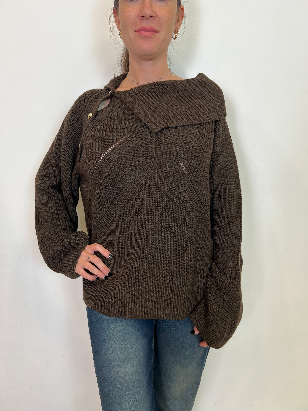 Pull collone con bottoni - Tensione In