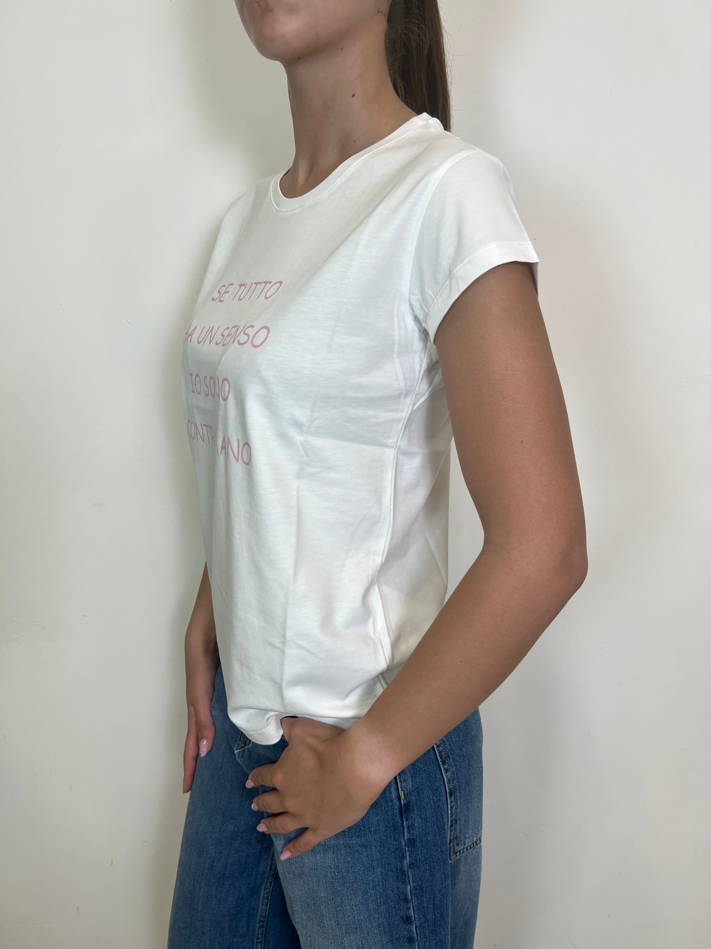 T-shirt scritta rosa - Vicolo