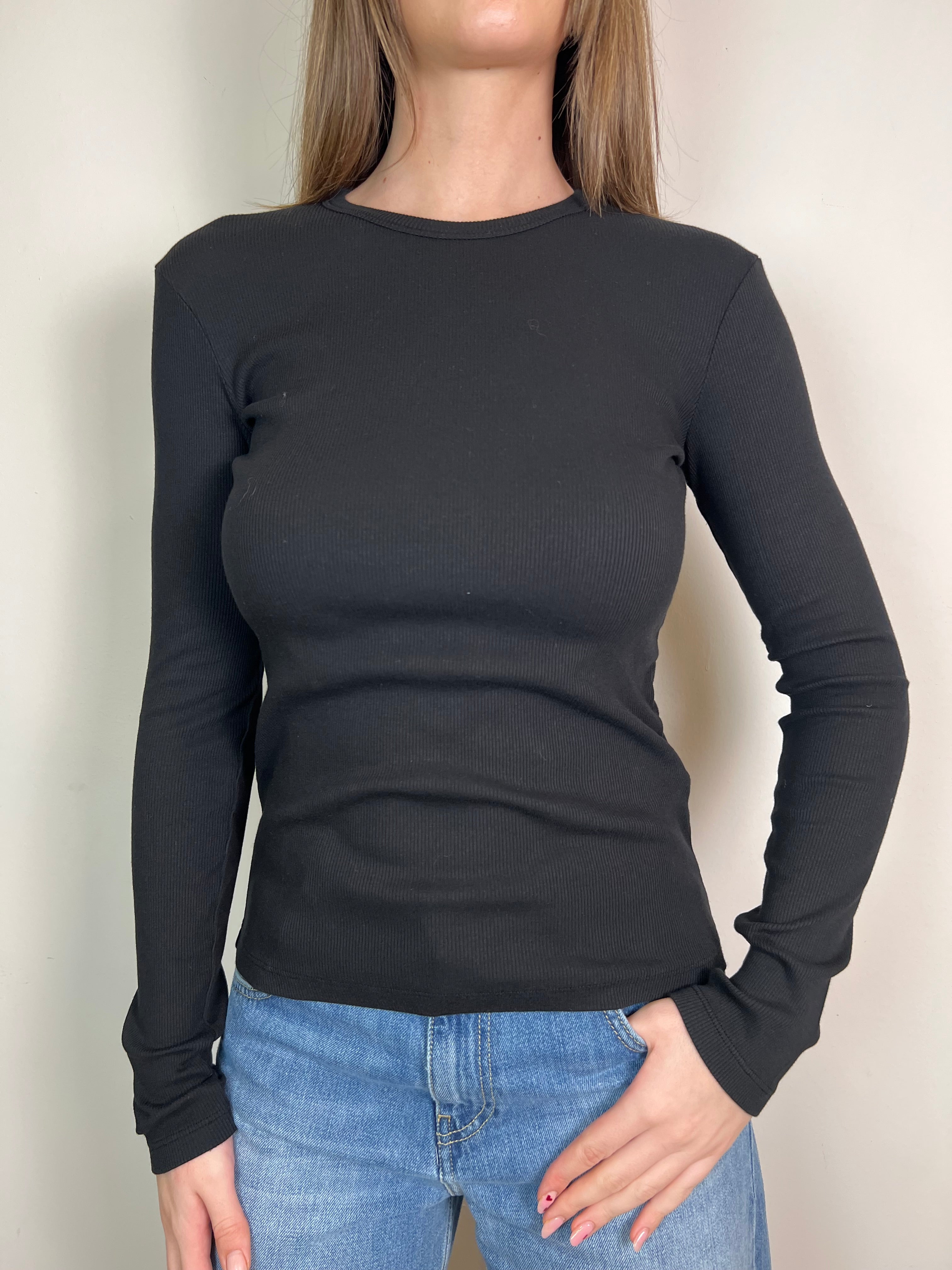 T-shirt manica lunga costina - Vicolo