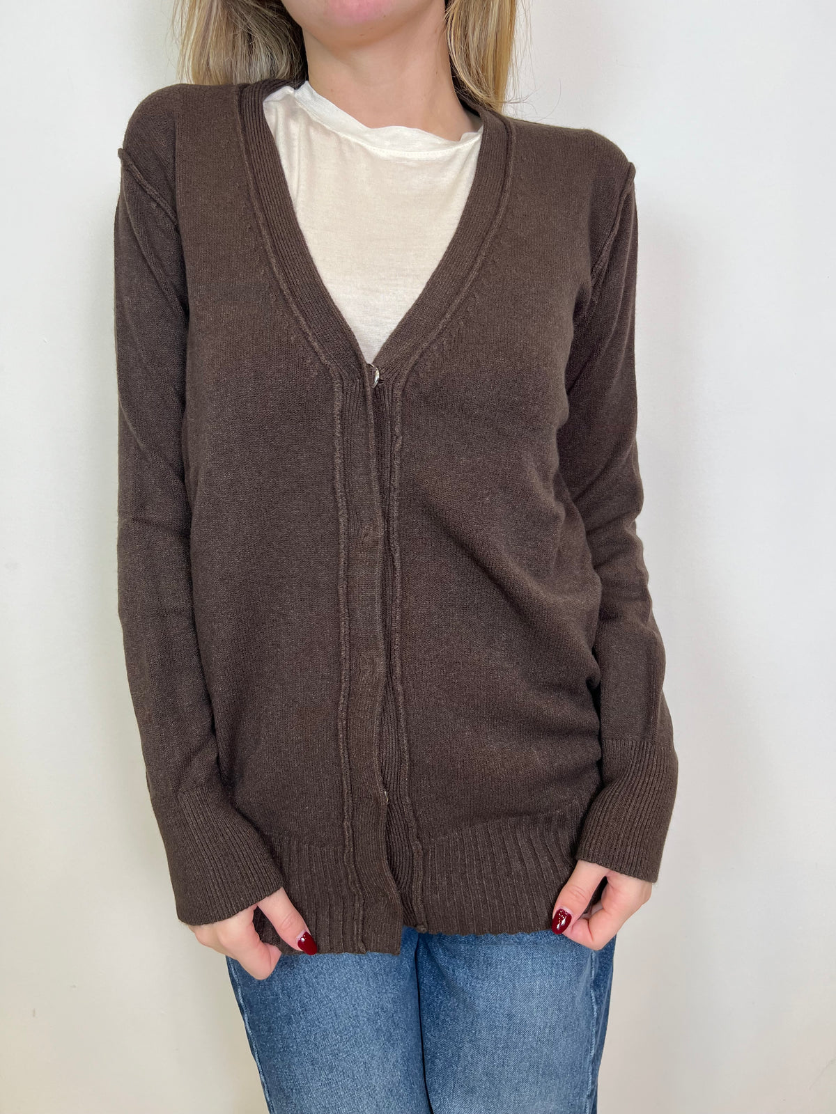 Cardigan lungo rasato - Haveone