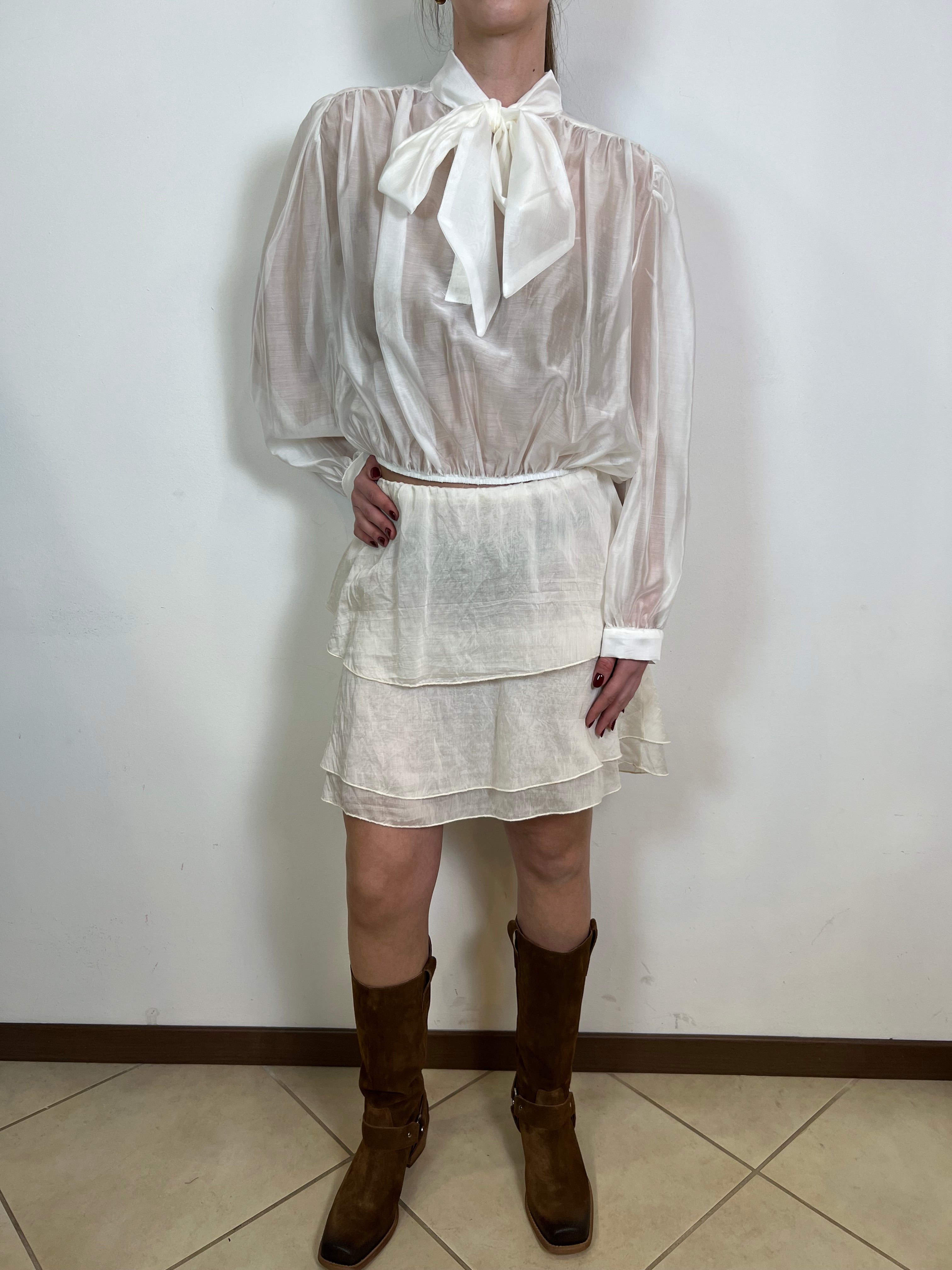 Camicia crop fiocco - Vicolo
