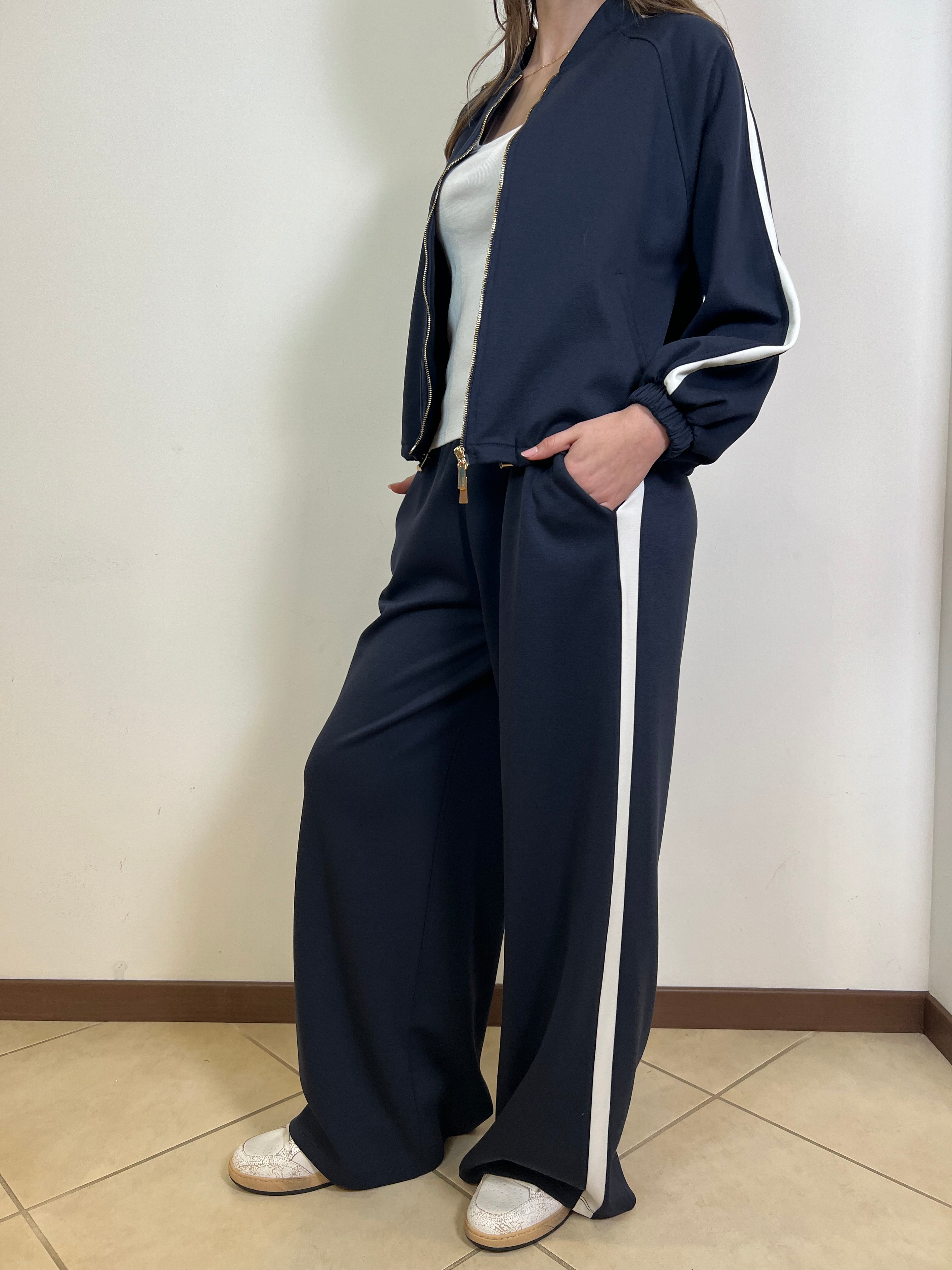 Felpa zip bande laterali - Haveone