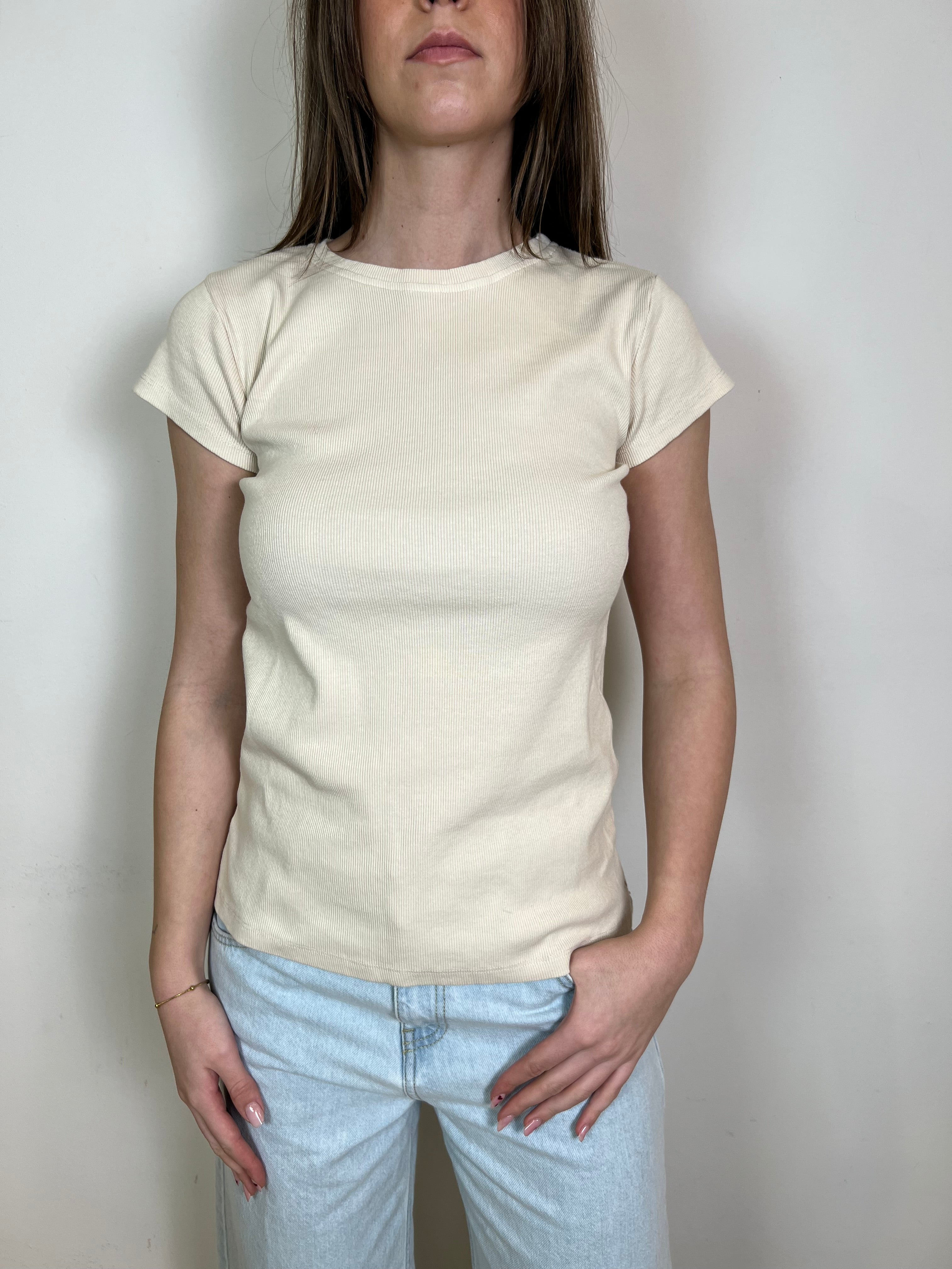 T-shirt costina mezza manica - Haveone