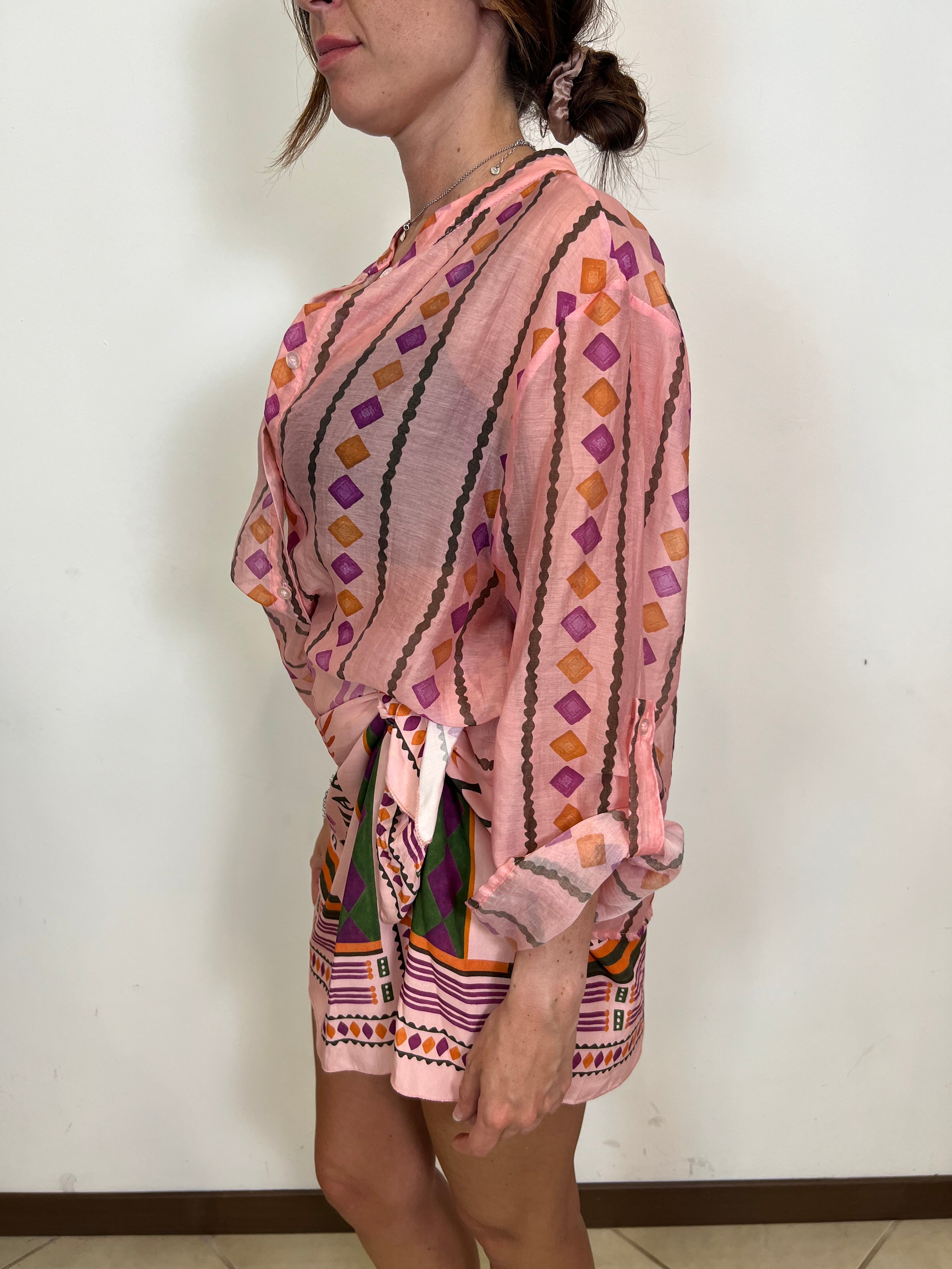 Camicia rosa fantasia - Haveone
