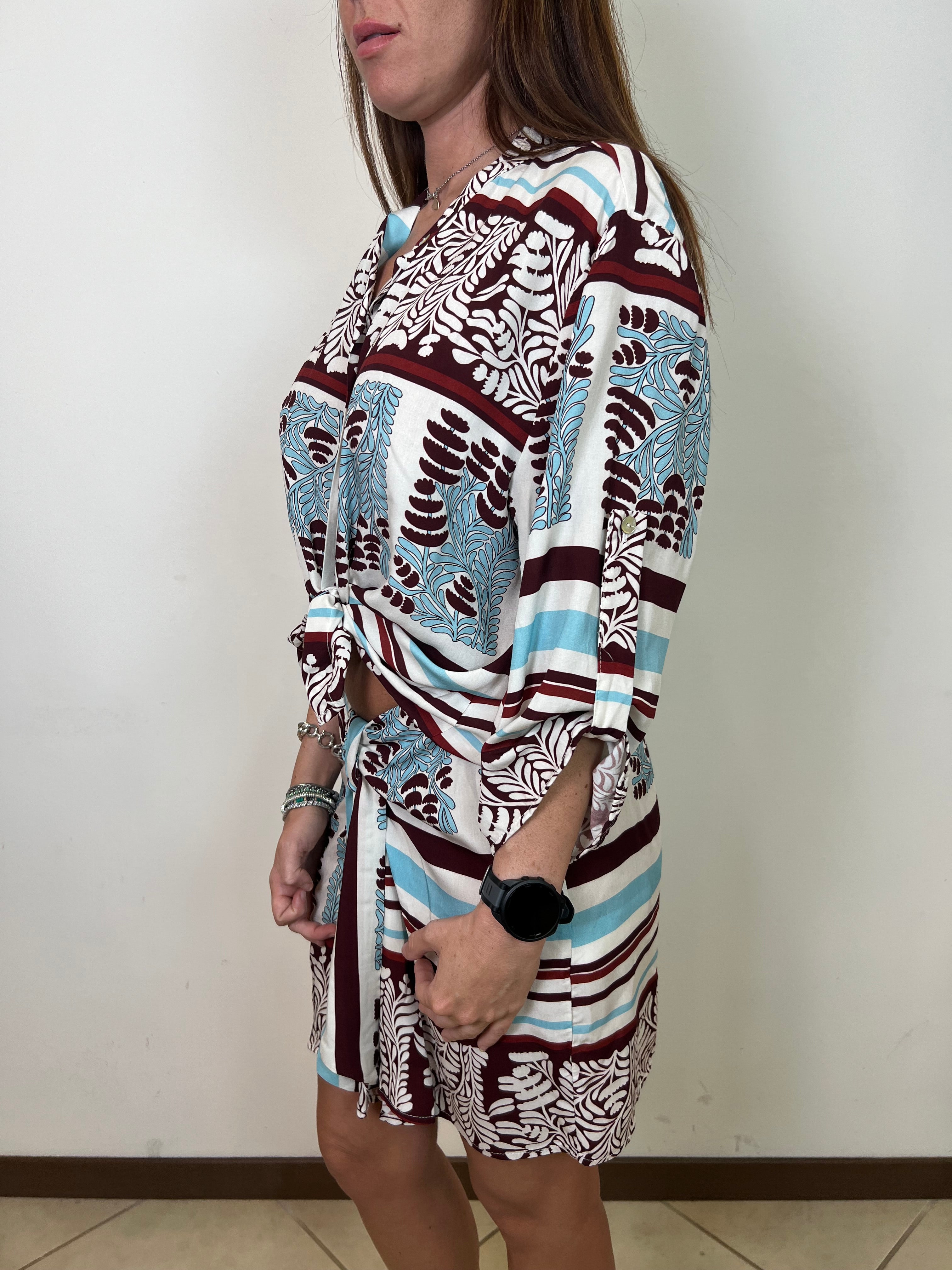 Camicia fantasia celeste - Haveone