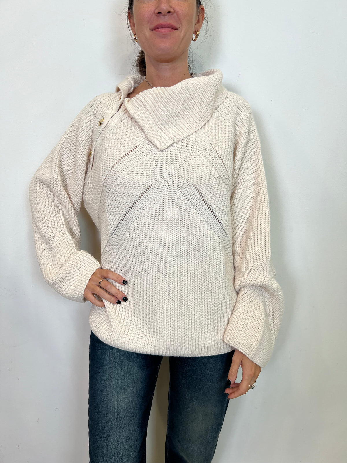 Pull collone con bottoni - Tensione In