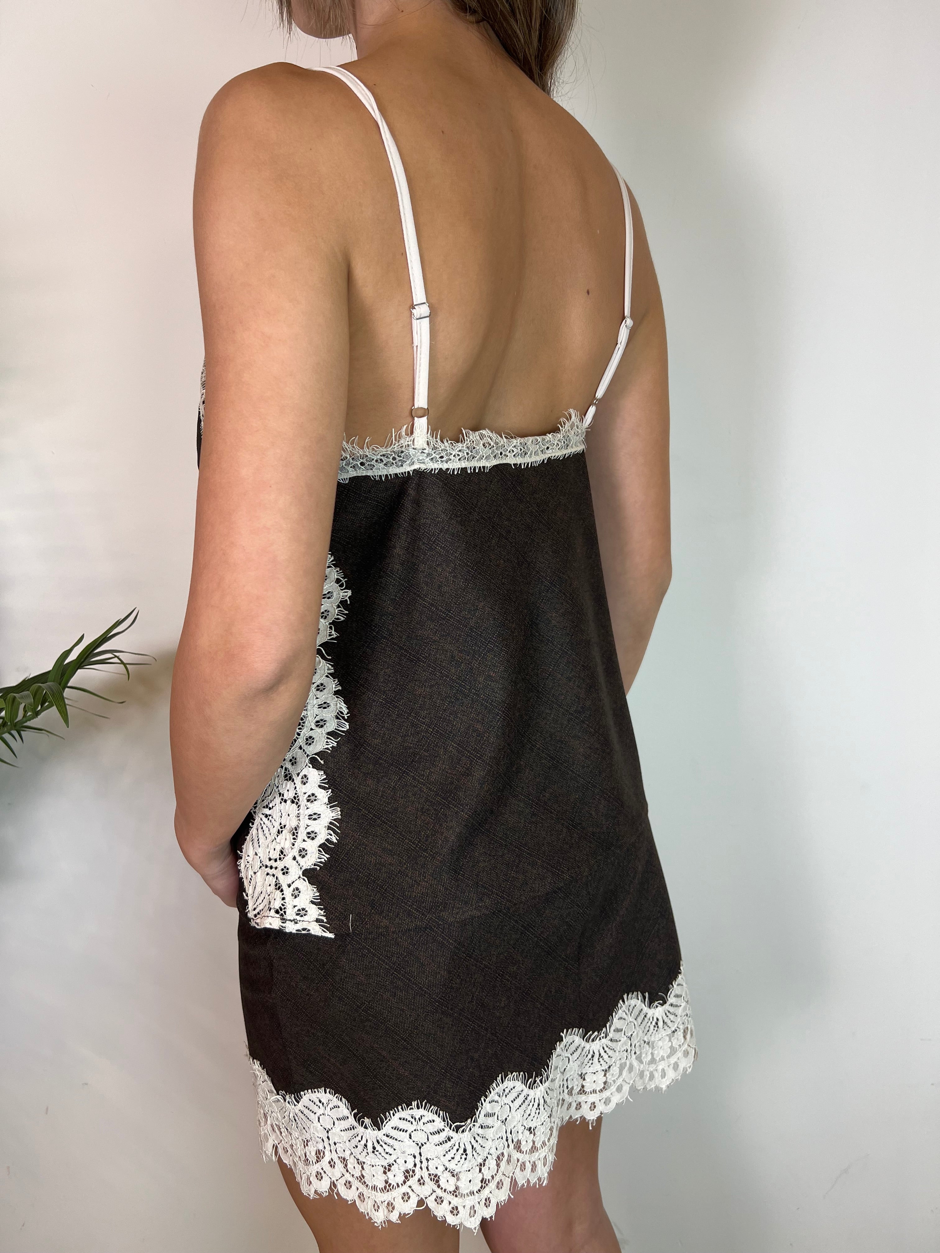 Top con pizzo bianco - Haveone