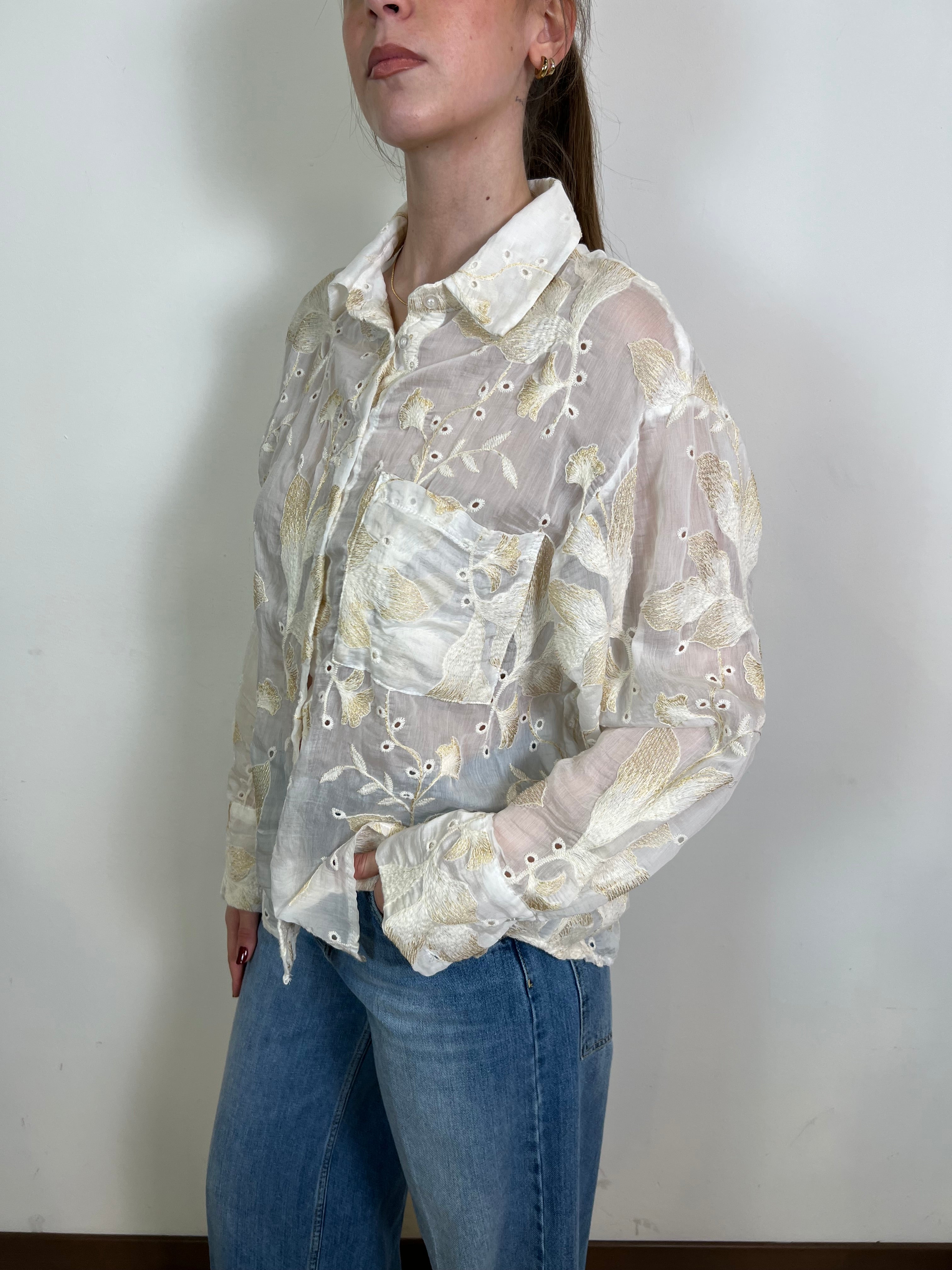 Camicia ricami lurex - Haveone