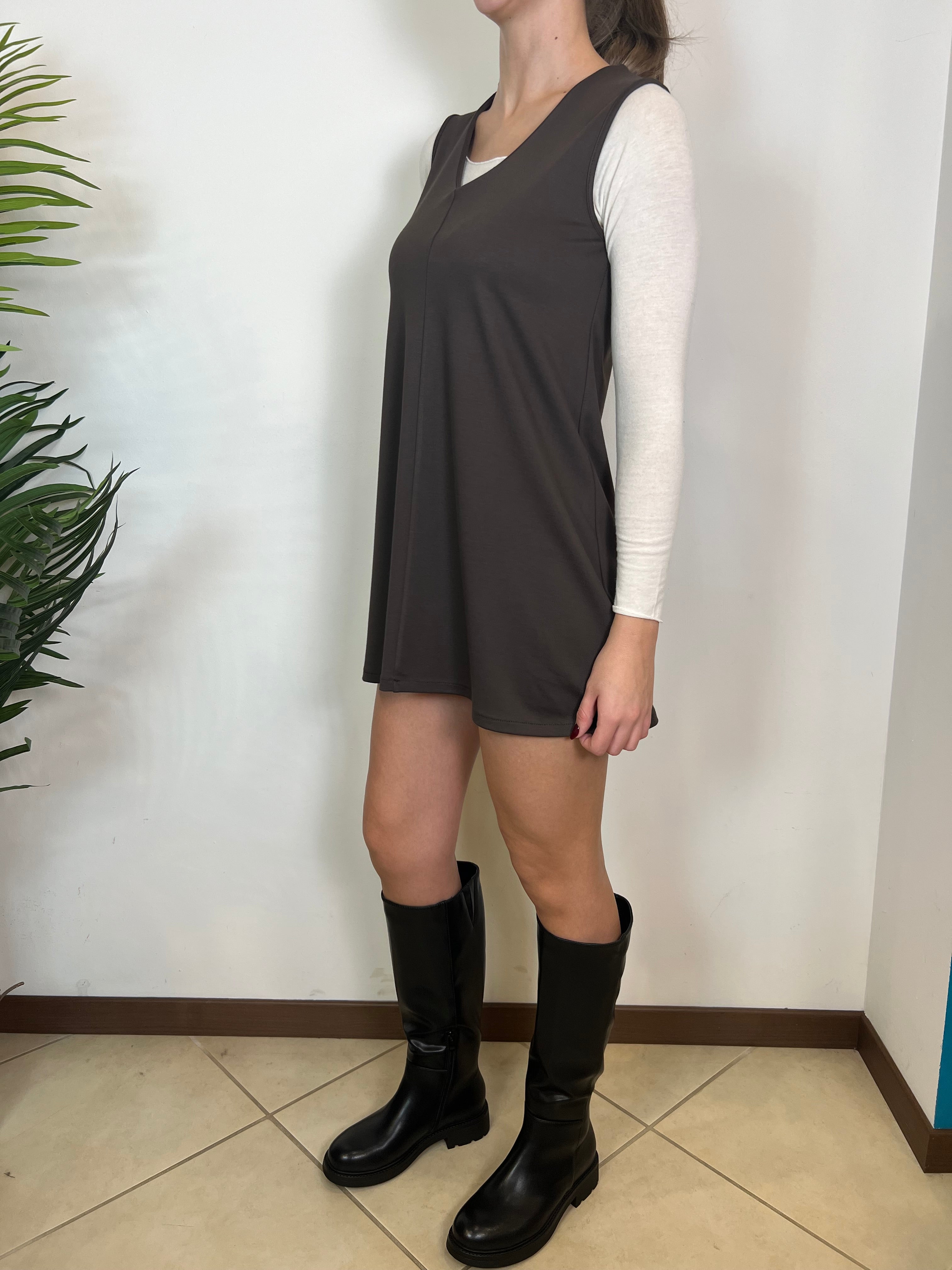 Abito smanicato punto milano - Haveone