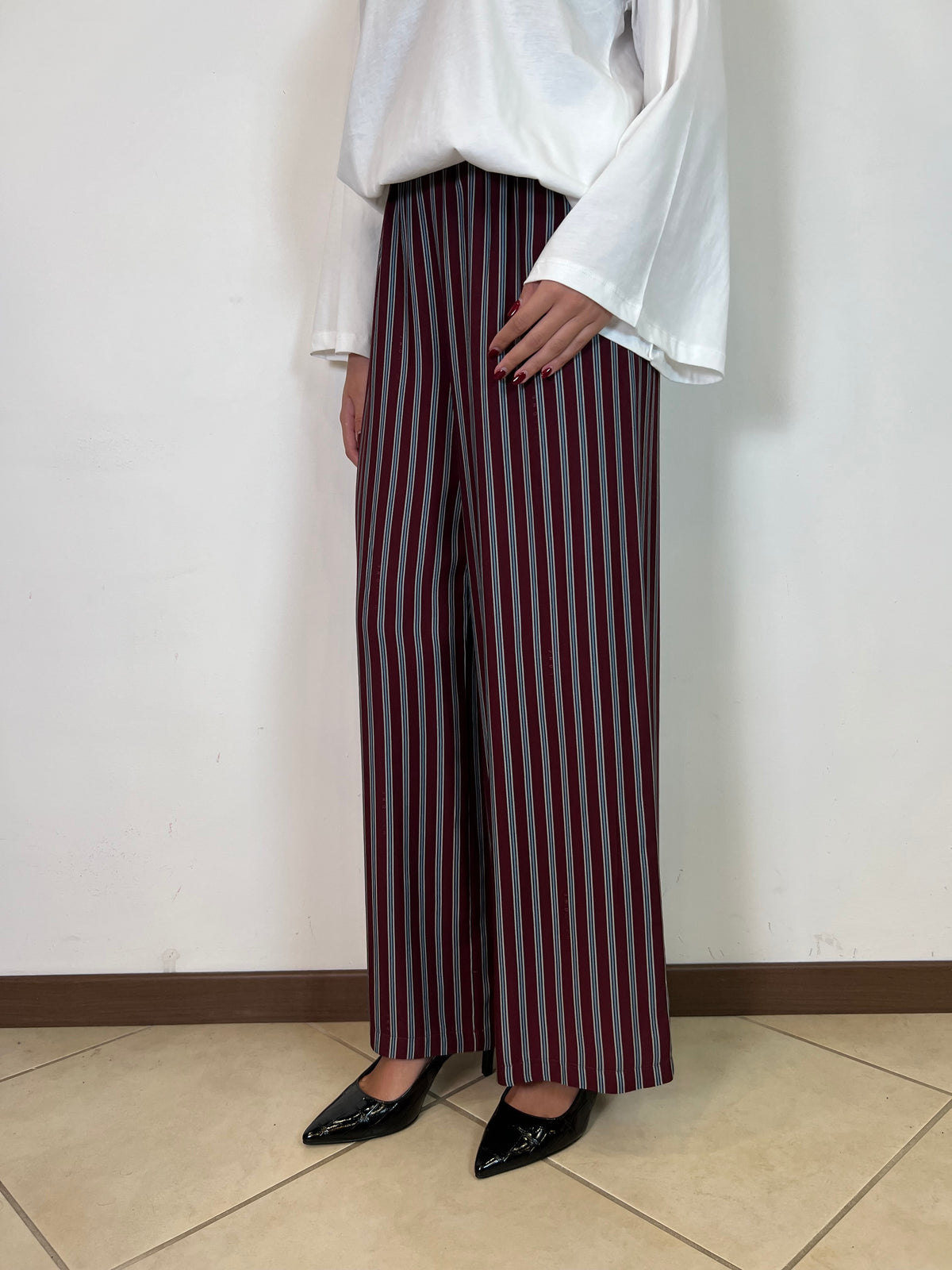 Pantalone righe "Nomad" verde - Haveone