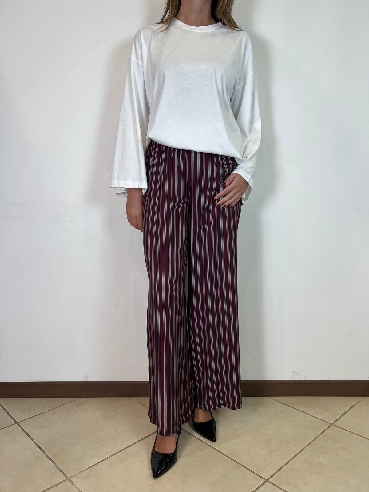 Pantalone righe "Nomad" verde - Haveone