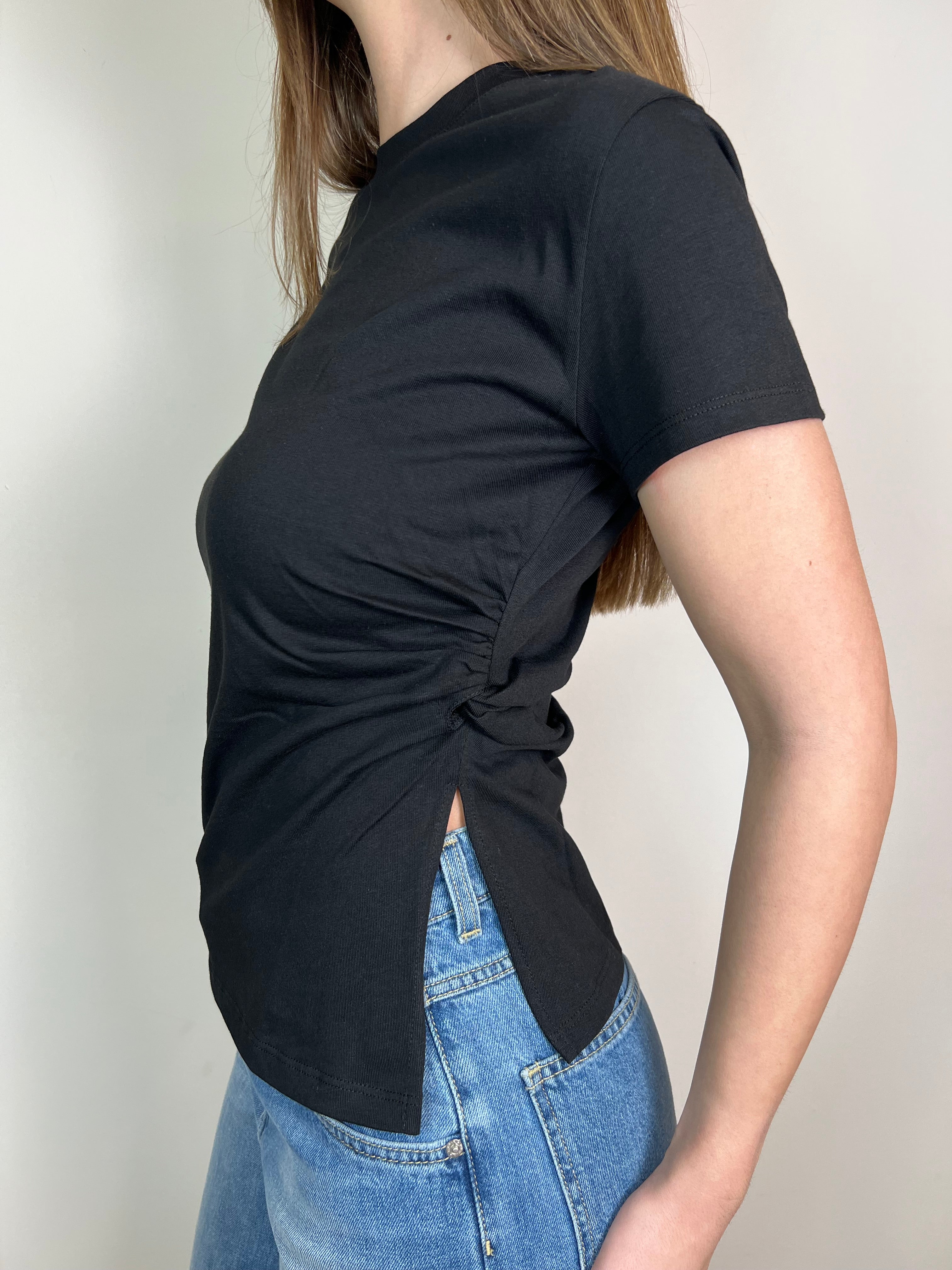 T-shirt nodo e spacco laterale - Vicolo