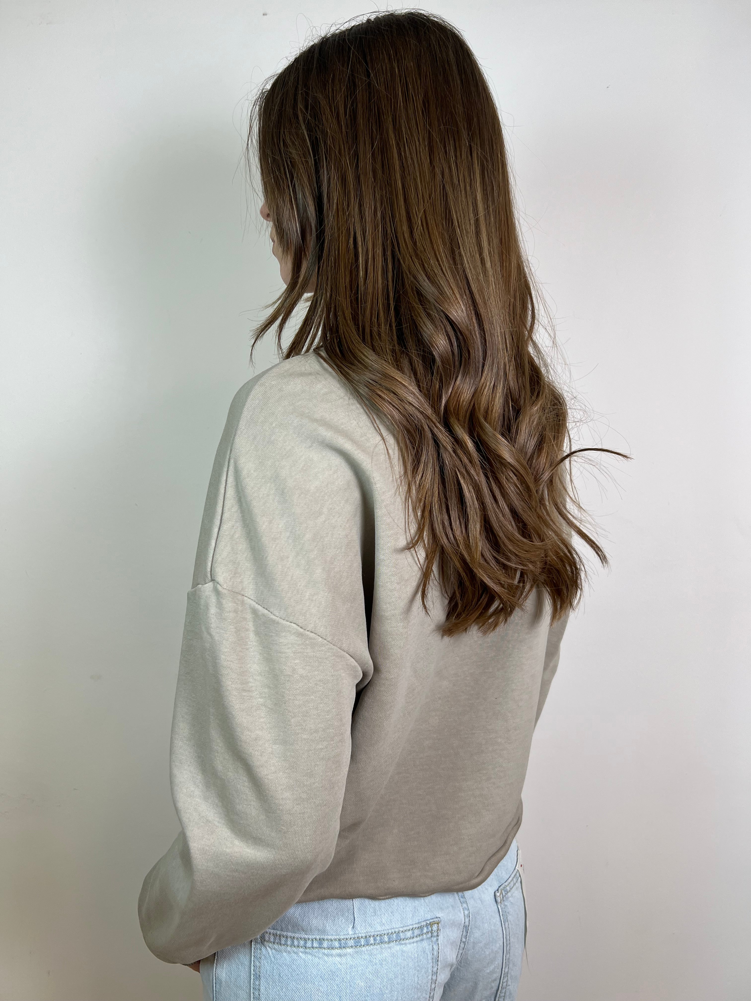 Felpa stone wash cuore - Haveone