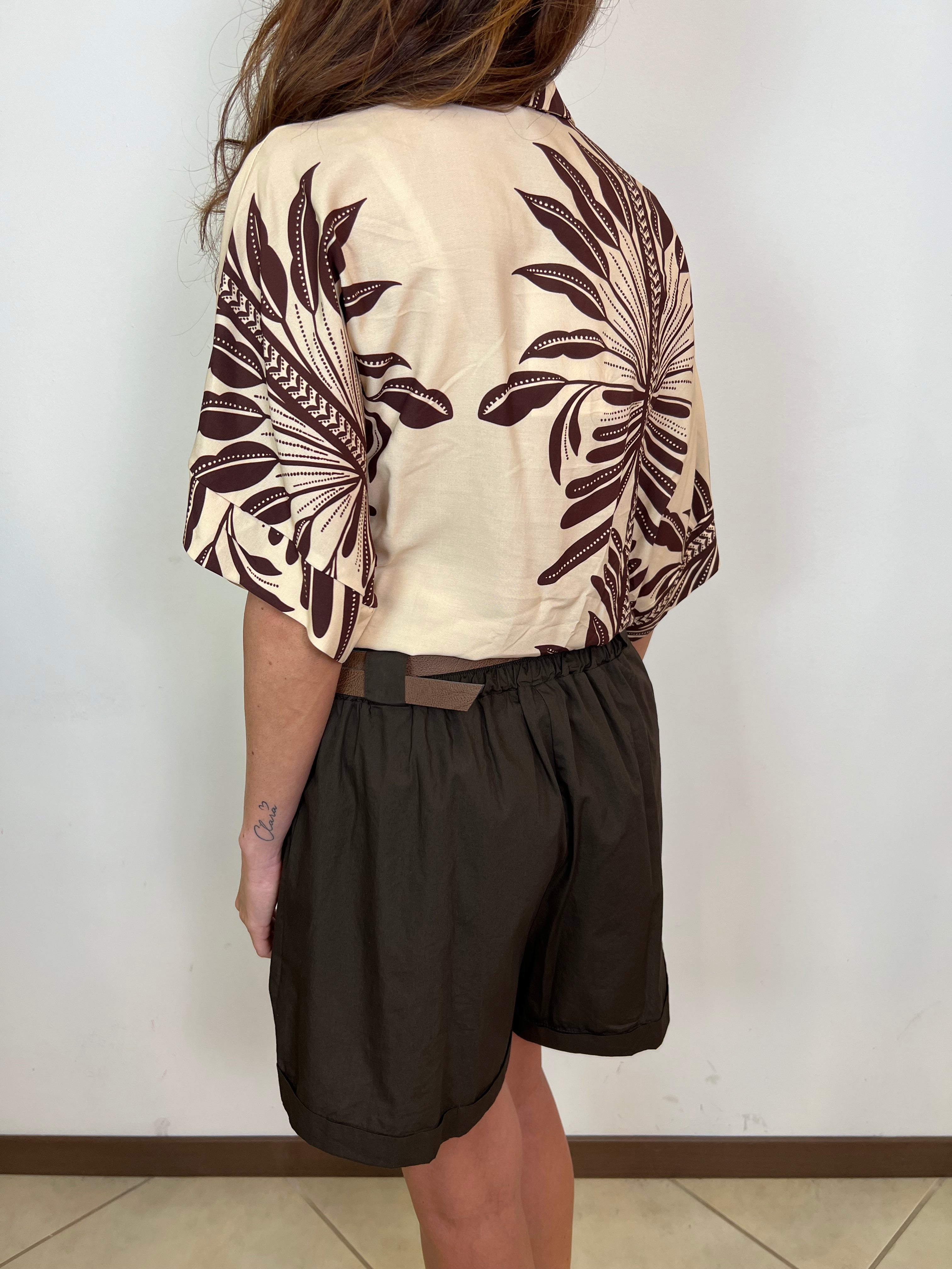 Camicia fantasia beige moro - Haveone